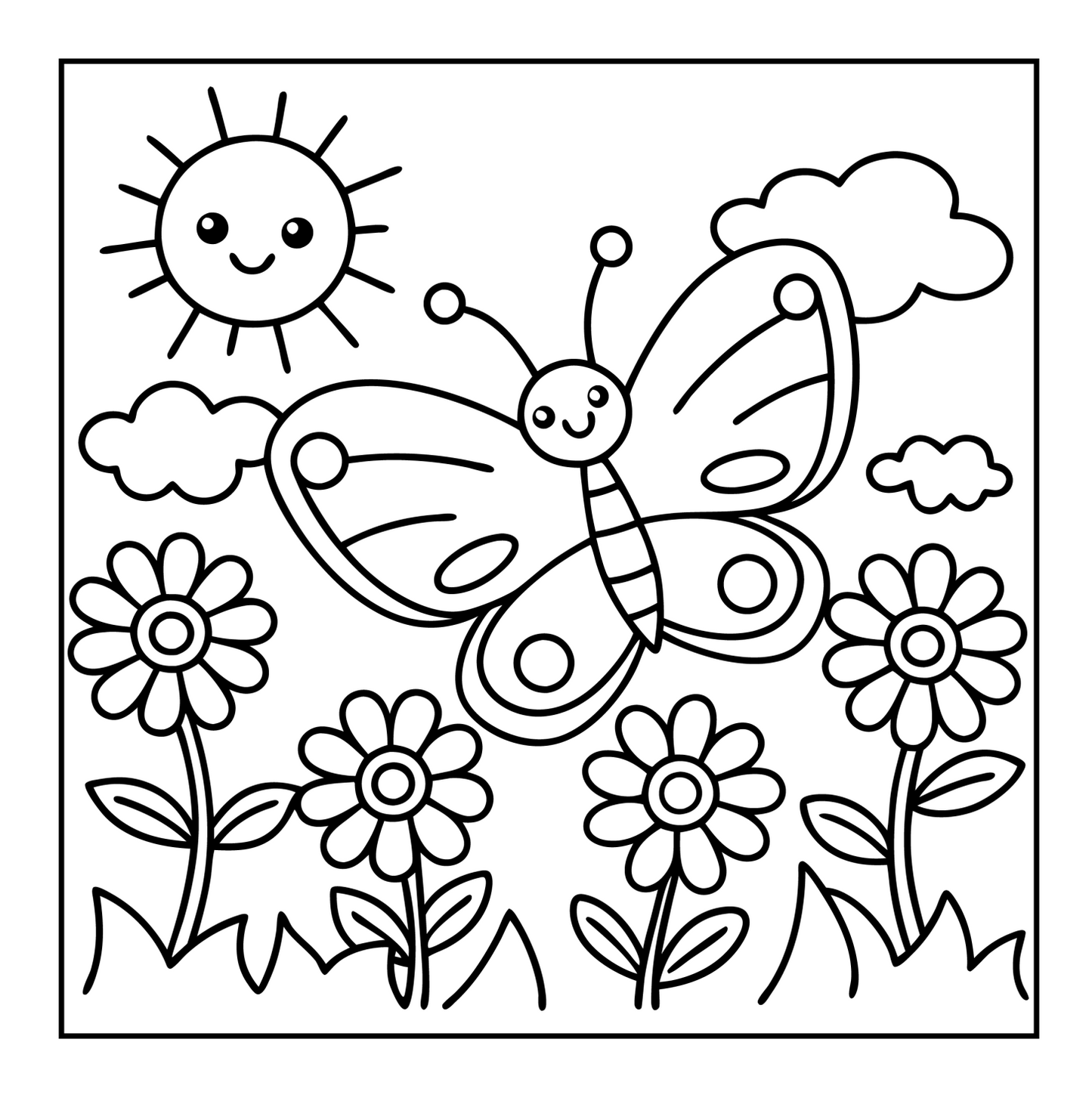 Bold and Easy Vacation Travel Coloring Book for Kids Young Girls Boys Travel Vacation Coloring Sheets for Travel Lover Children and Students
