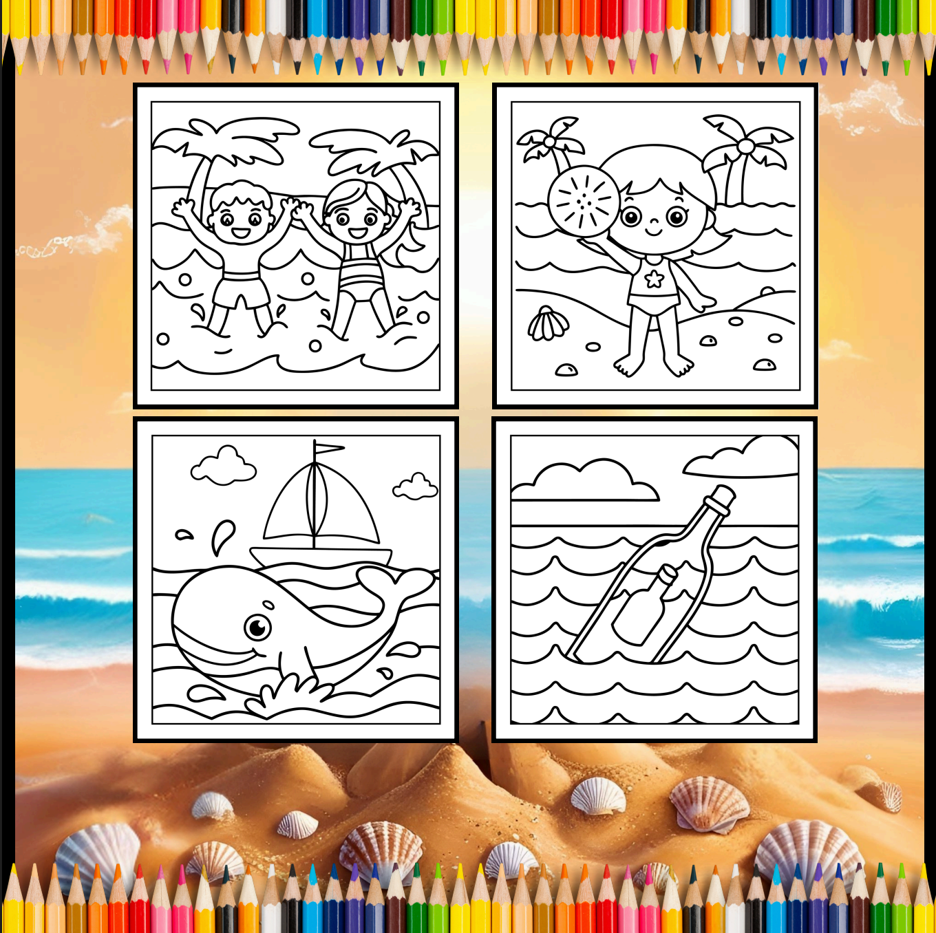 Bold and Easy Vacation Travel Coloring Book for Kids Young Girls Boys Travel Vacation Coloring Sheets for Travel Lover Children and Students