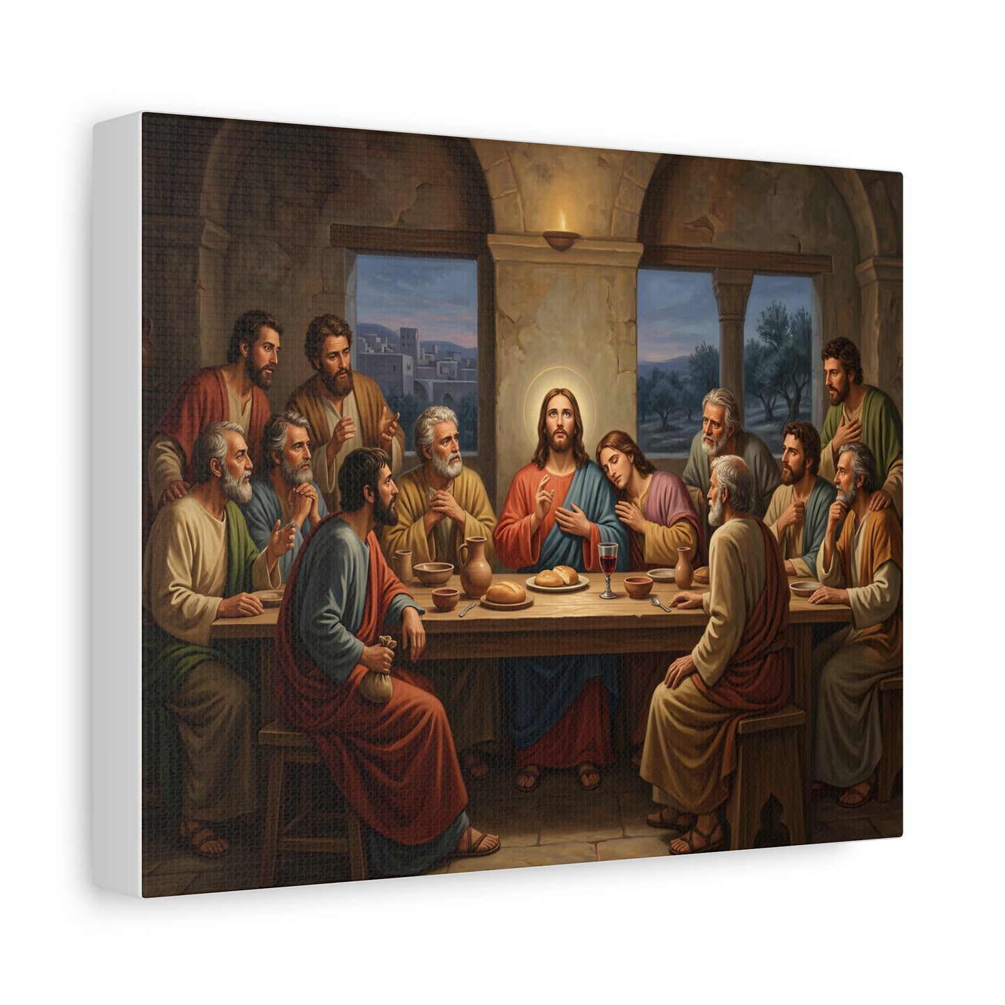 Cool Last Supper Canvas Wall Art Print Large Religious Biblical Faith Home Decor Christian Wall Art Ready to Hang for Living Room