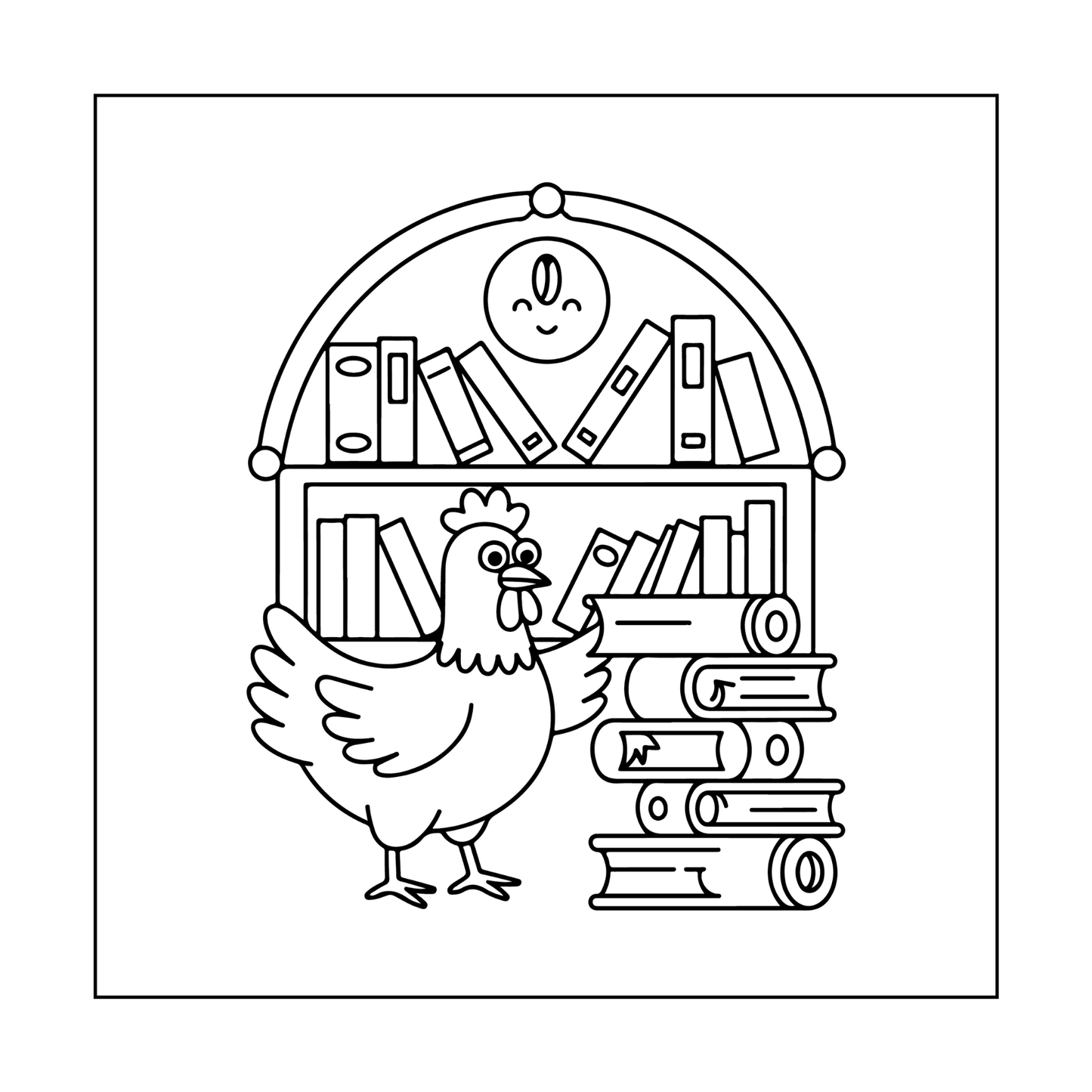 Cute Funny Chicken Coloring Book Gift for Adults Kids Boys Girls Teens Bold and Easy Chicken Bird Coloring Sheets for Children Relaxation