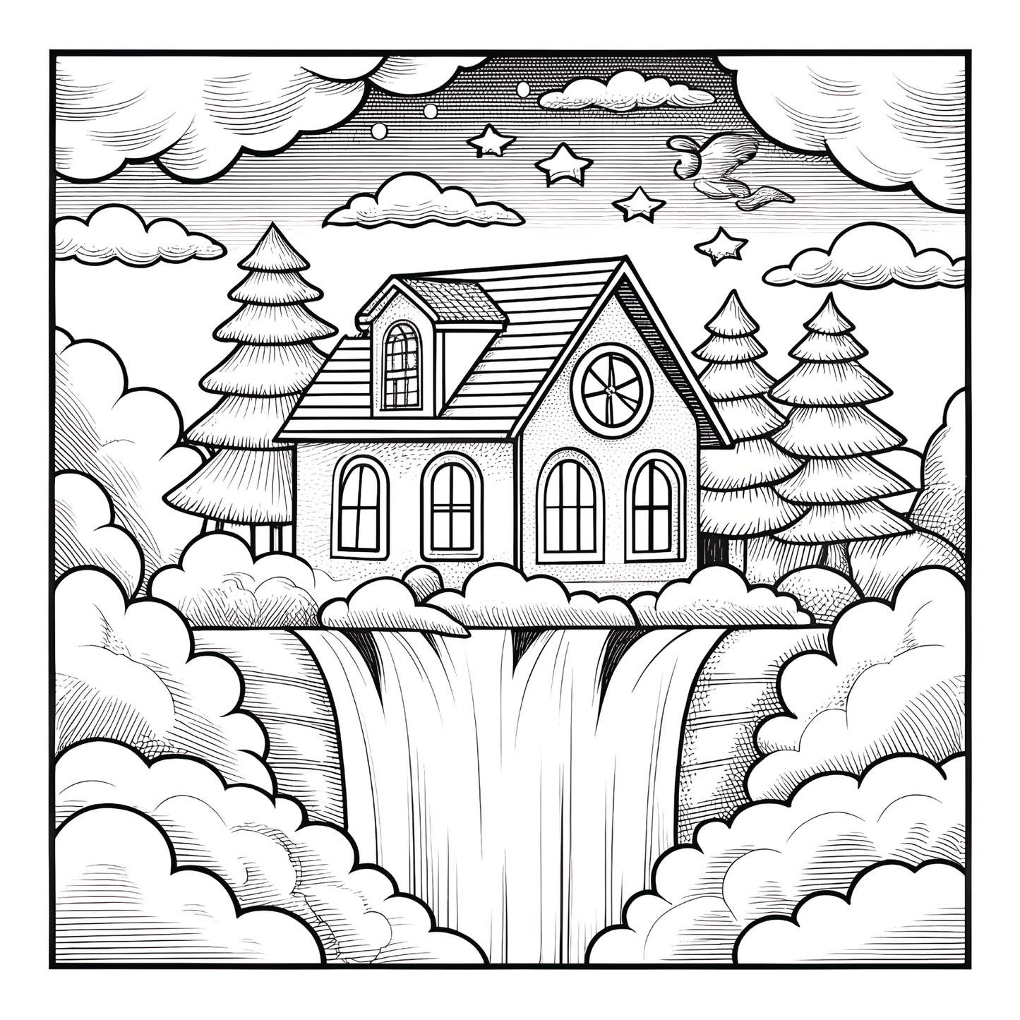 Stress Relief Relaxation Coloring Book Gift for Adults Kids Men Women Boys Girls Young Teens 50 Pages Single Sided Cozy Places Bold and Easy
