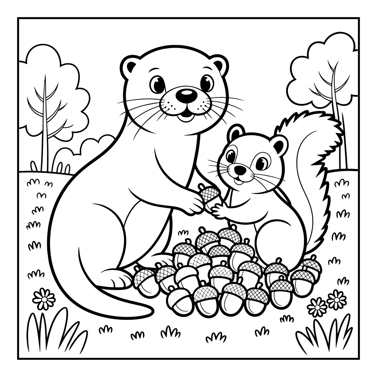 Funny Cute Kawaii Sea Otter Animal Coloring Book Gift for Adults Men Women Kids Boys Girls Teens Cool River Otter Coloring Activity Book