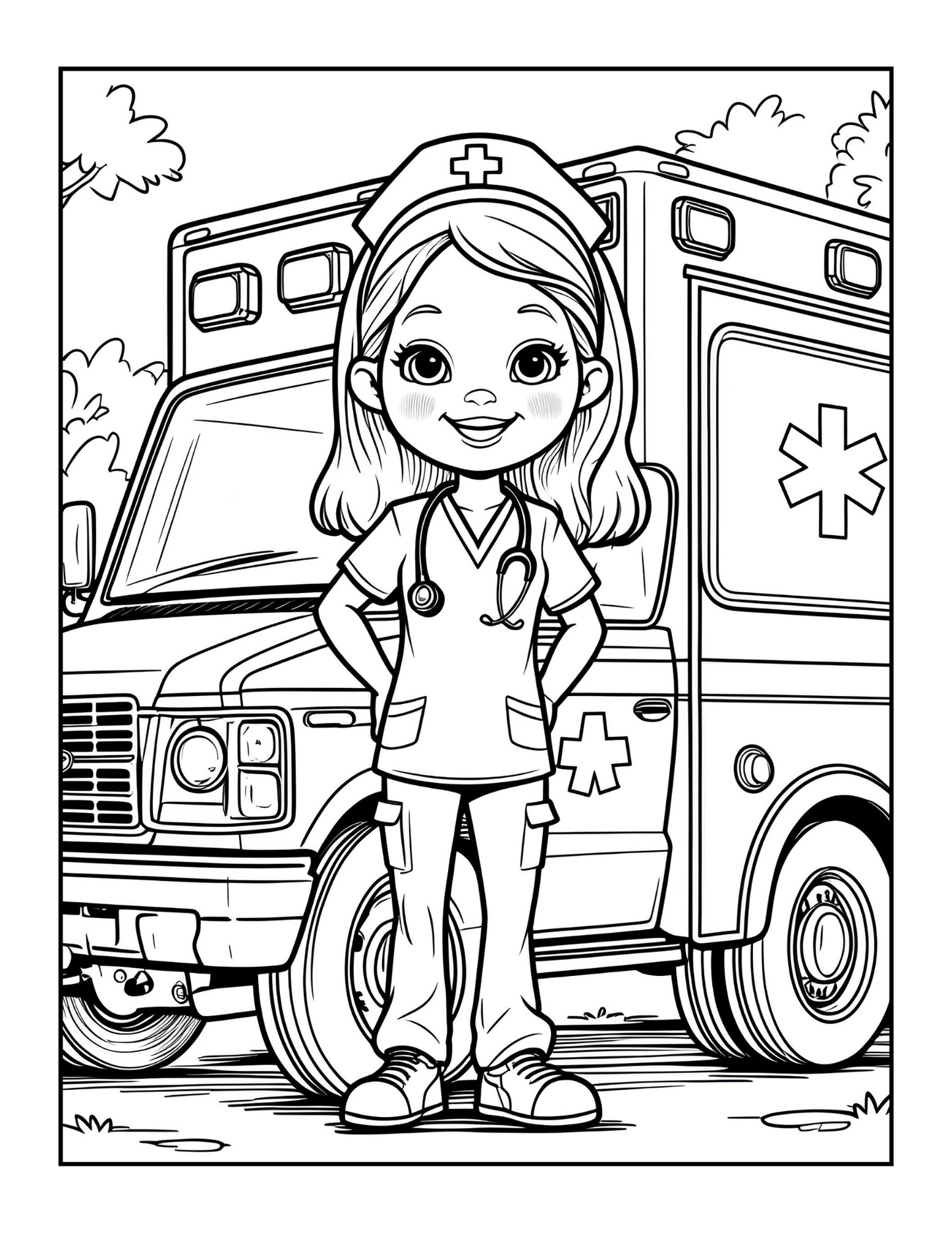 Nurse Coloring Book Gift for Adults Men Women Kids Young Boys Girls Teens Medical Registered Nurse Appreciation Gift for Students