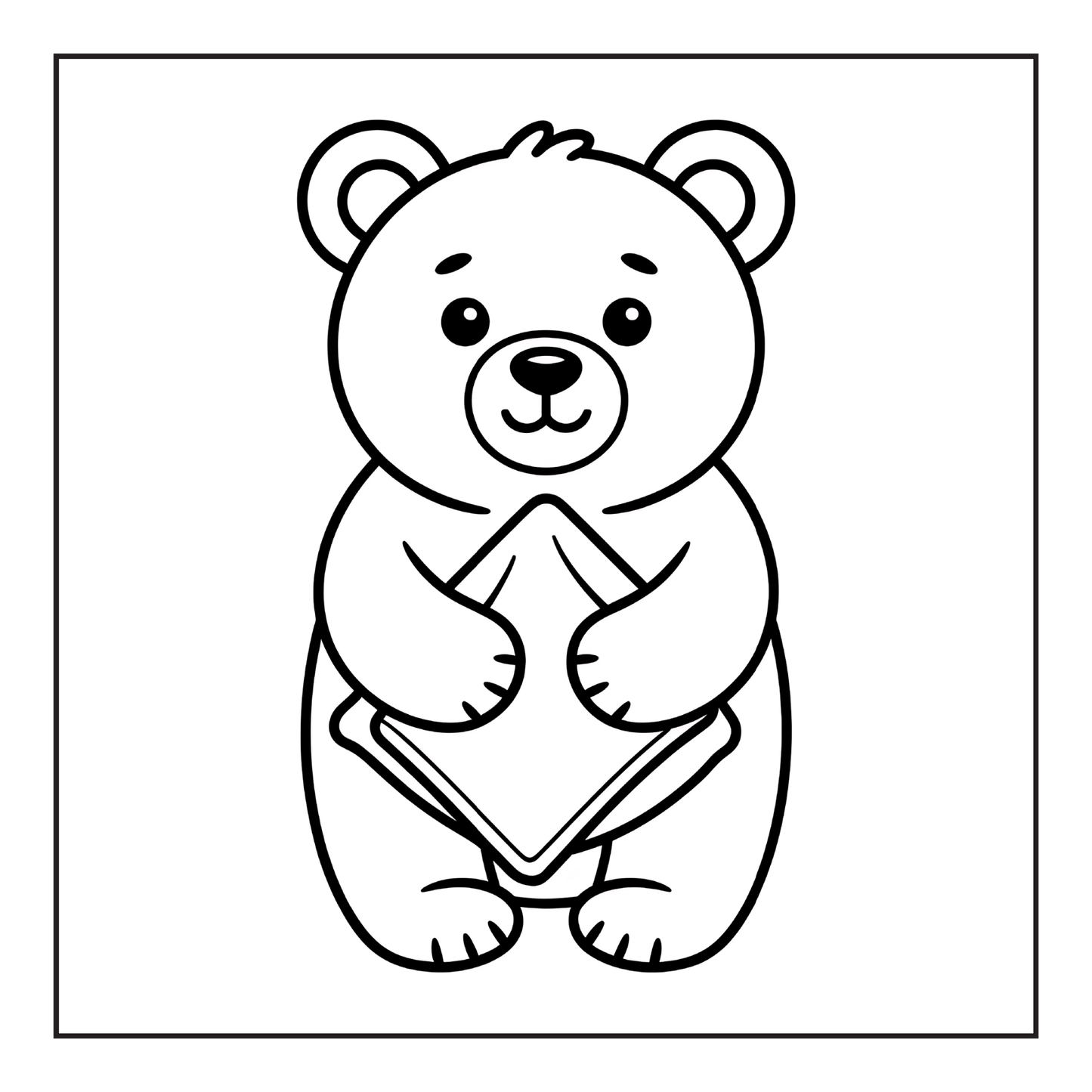 Cute Brown Bear Coloring Book Gift for Adults Kids Men Women Young Boys Girls Teens Cool Cozy Teddy Bear Coloring Activity Book for Children