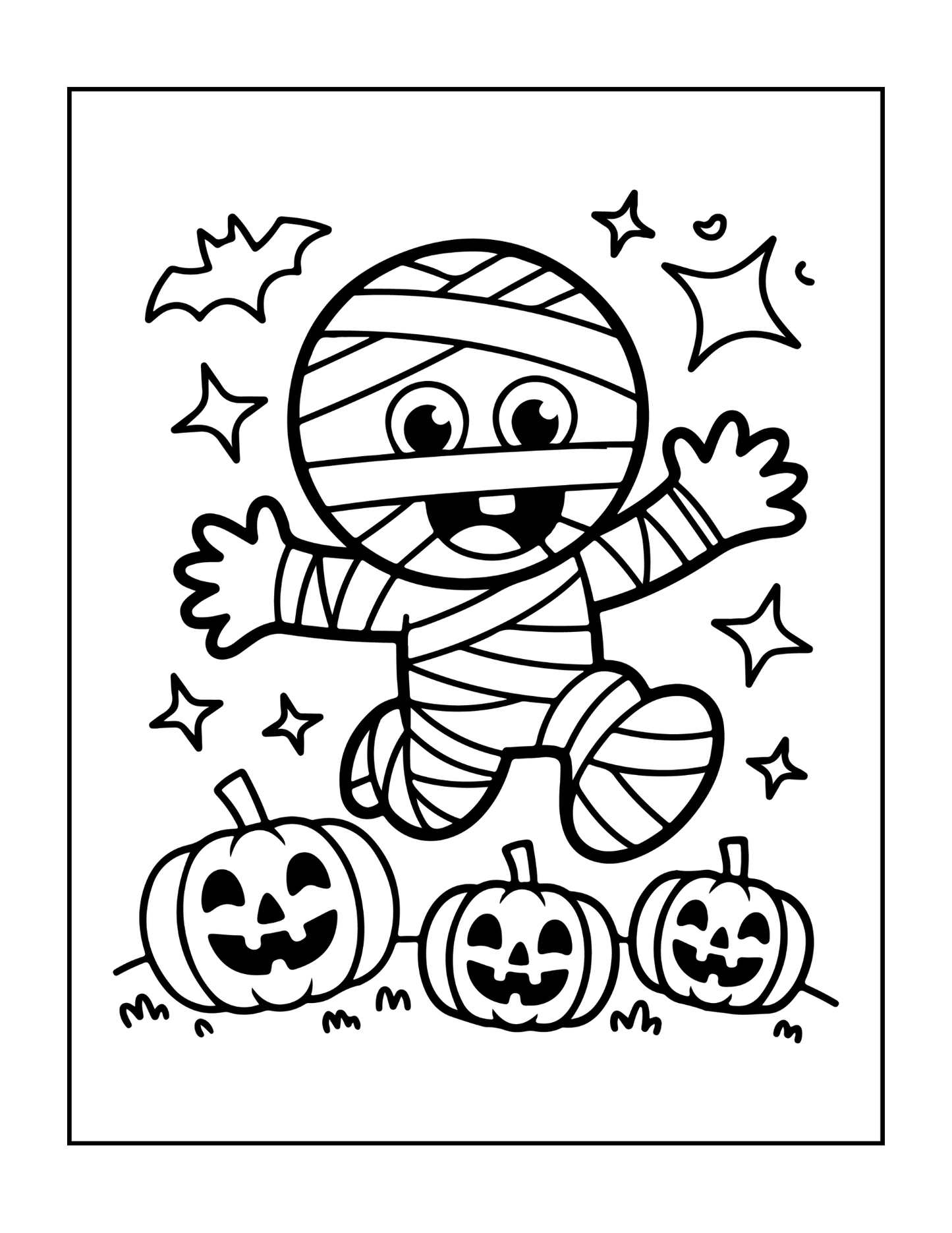 Cute Funny Spooky Halloween Coloring Book Adults Kids Boys Girls Young Teens Halloween Ghost Mummy Witch Scarecrows Coloring Activity Book