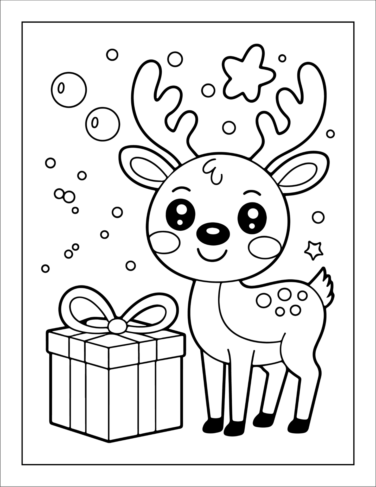 Kawaii Cozy Christmas Coloring Book for Adults Kids Boys Girls Teens Cute Festive Winter Season Holiday Coloring Pages for Children