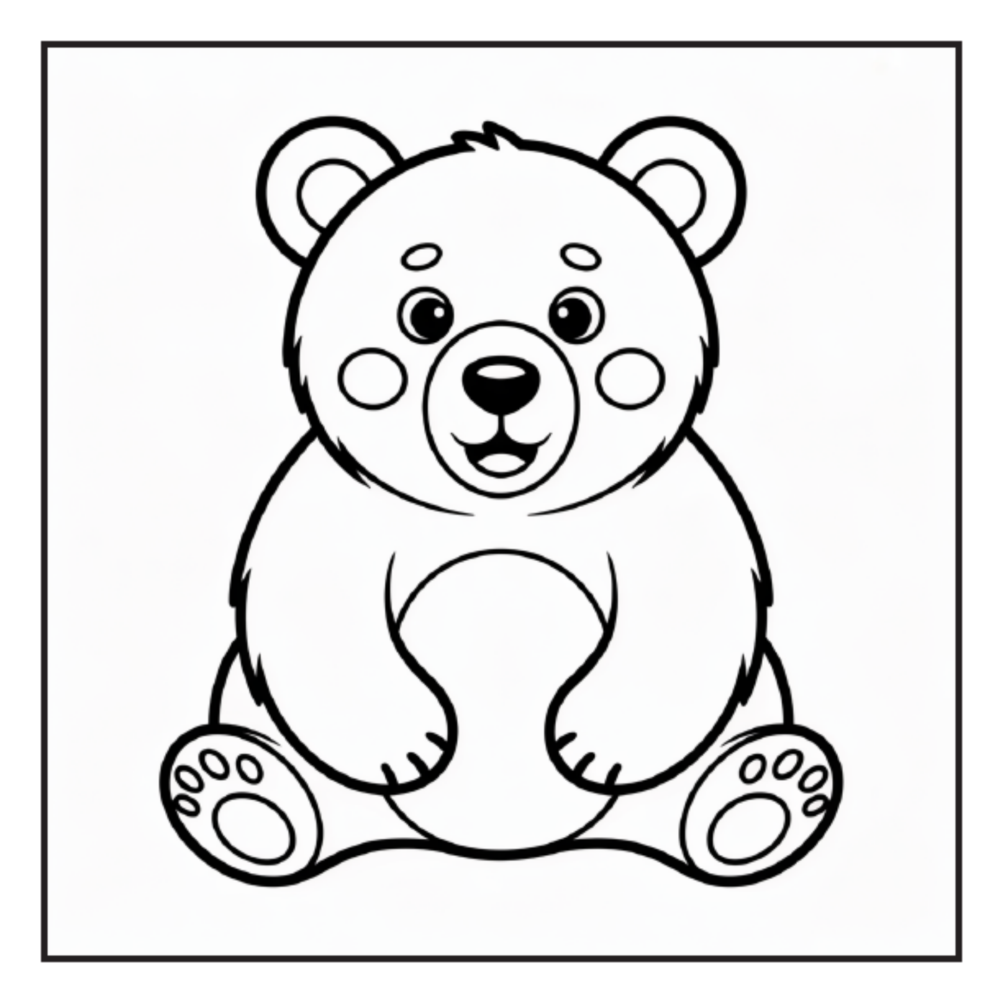 Cute Brown Bear Coloring Book Gift for Adults Kids Men Women Young Boys Girls Teens Cool Cozy Teddy Bear Coloring Activity Book for Children