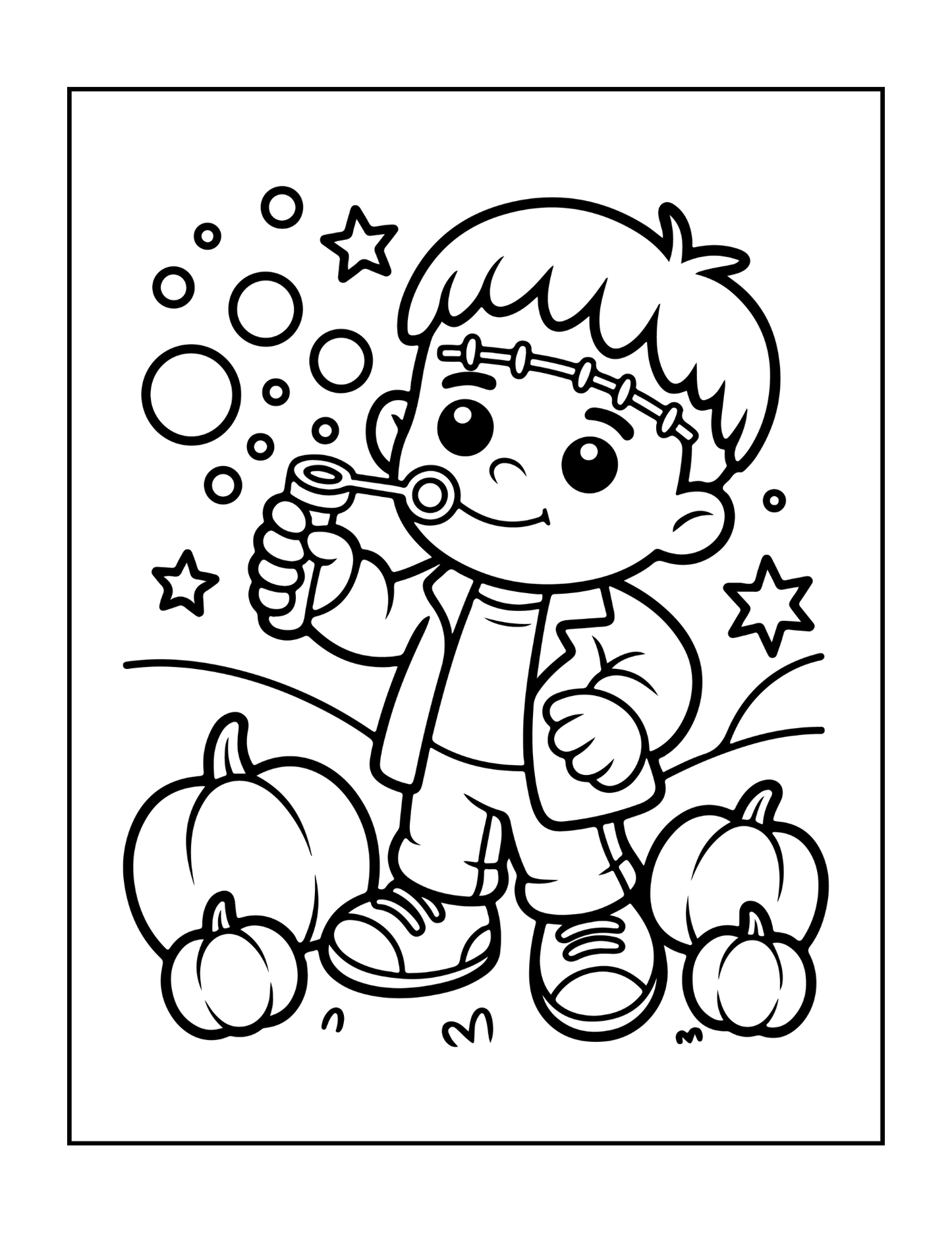 Cute Funny Spooky Halloween Coloring Book for Adults Kids Boys Girls Young Teens Fall Season Halloween Coloring Pages Gift for Children