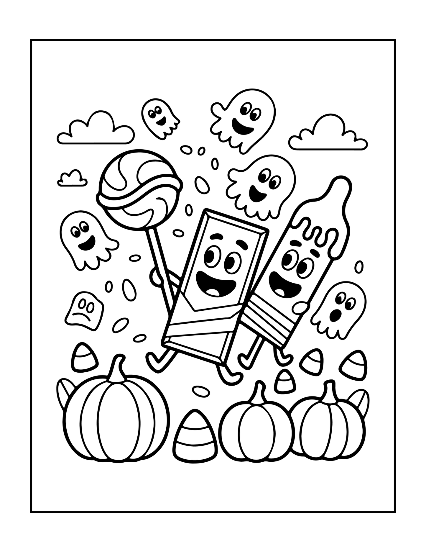 Cute Funny Spooky Halloween Coloring Book Adults Kids Boys Girls Young Teens Fall Season Halloween Coloring Pages Gift Children Halloween