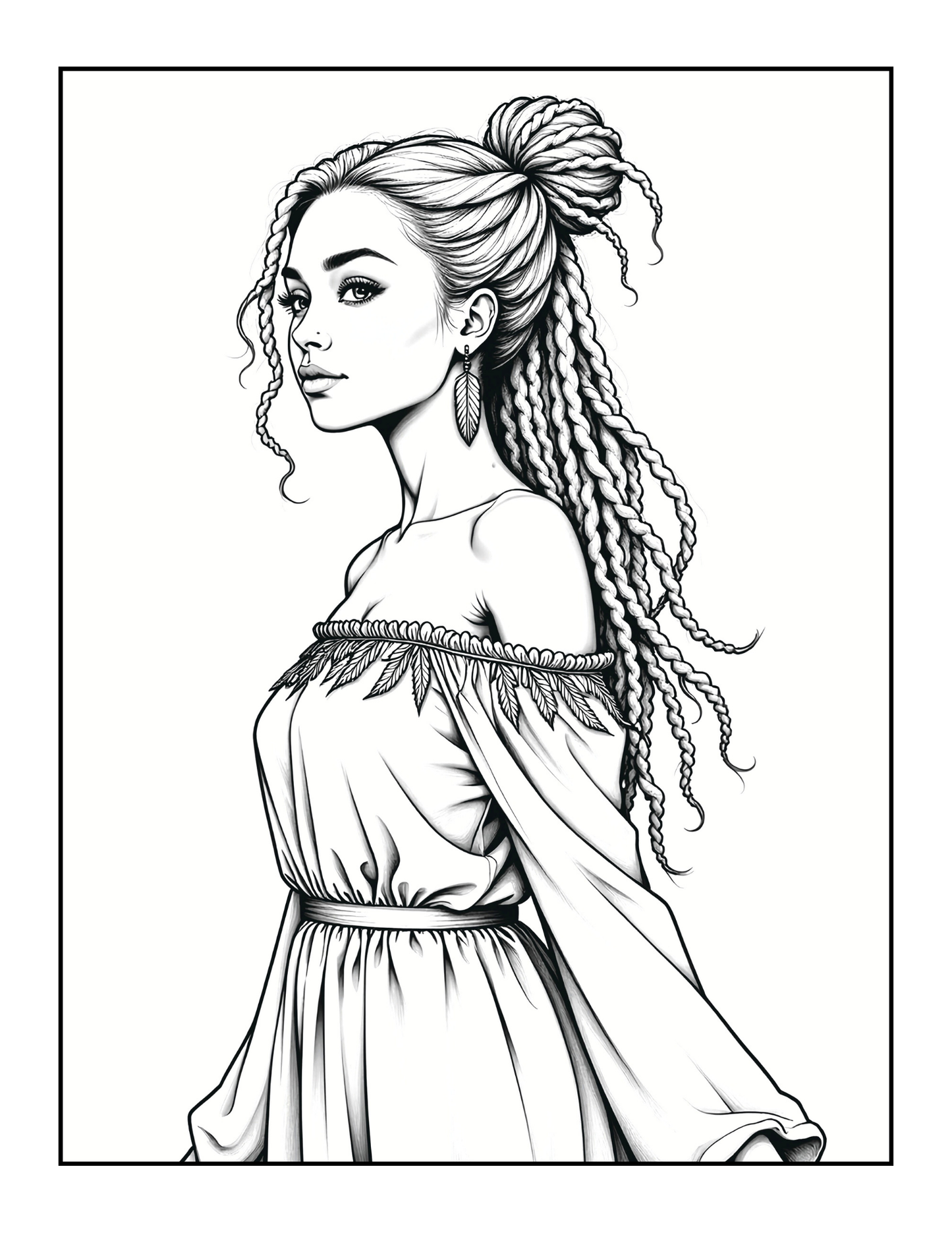 50 Pages Single Sided Cute Japanese Anime Manga Fashion Model Girls Coloring Book Gift for Adults Men Women Kids Young Boys Girls Teens