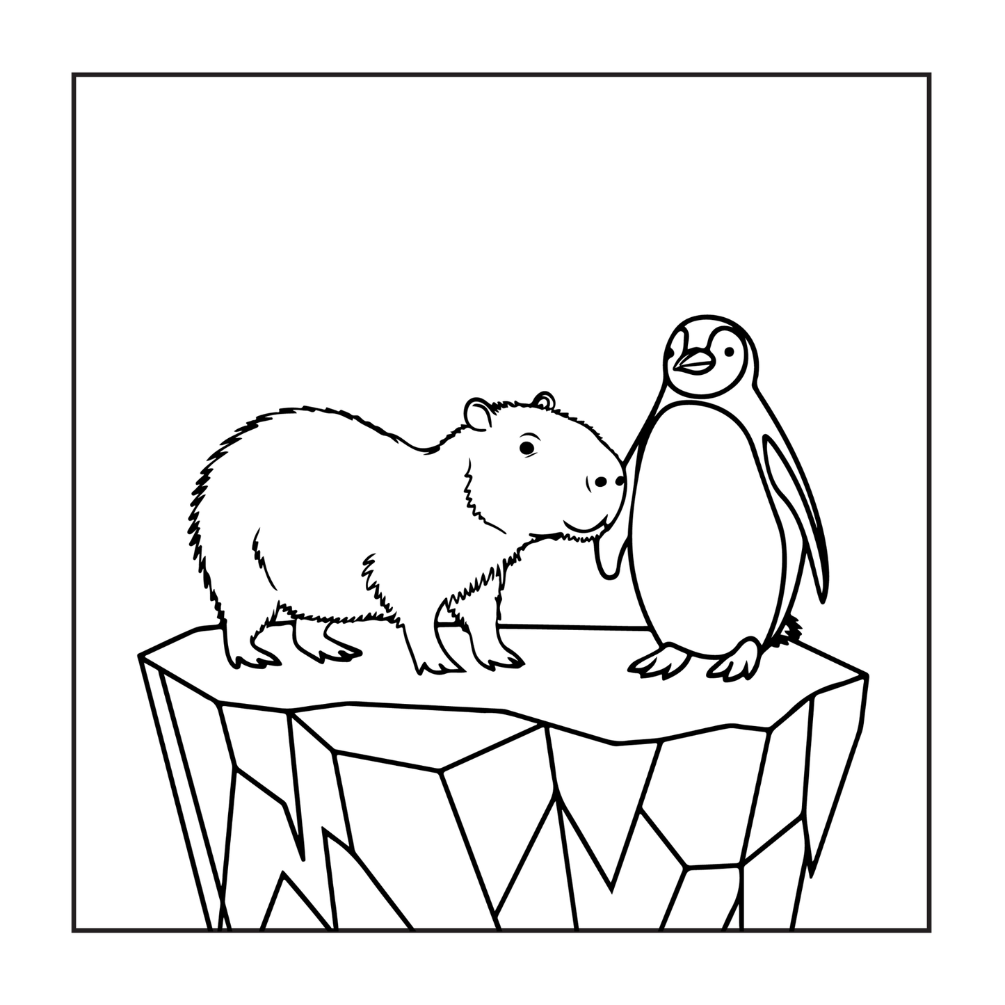 Funny Cute Capybara Animal Coloring Book Gift for Adults Kids Boys Girls Teens 50 Pages Single Sided Bold and Easy Capybara Coloring Pages