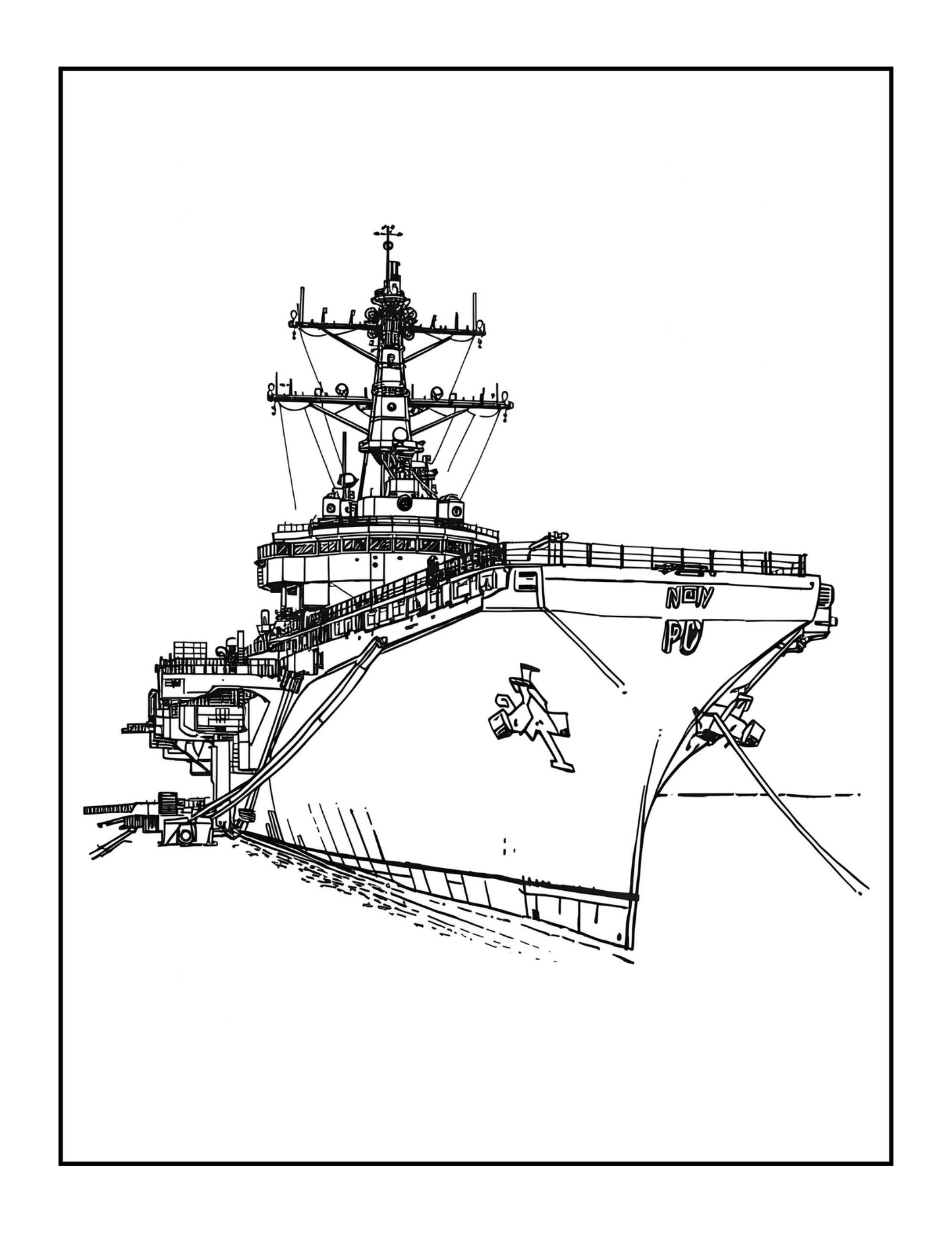 Navy Ship Coloring Book for Adults Men Women Kids Boys Girls Teens Military Children Marine Soldier War Combat Navy Ship Navy Coloring Pages