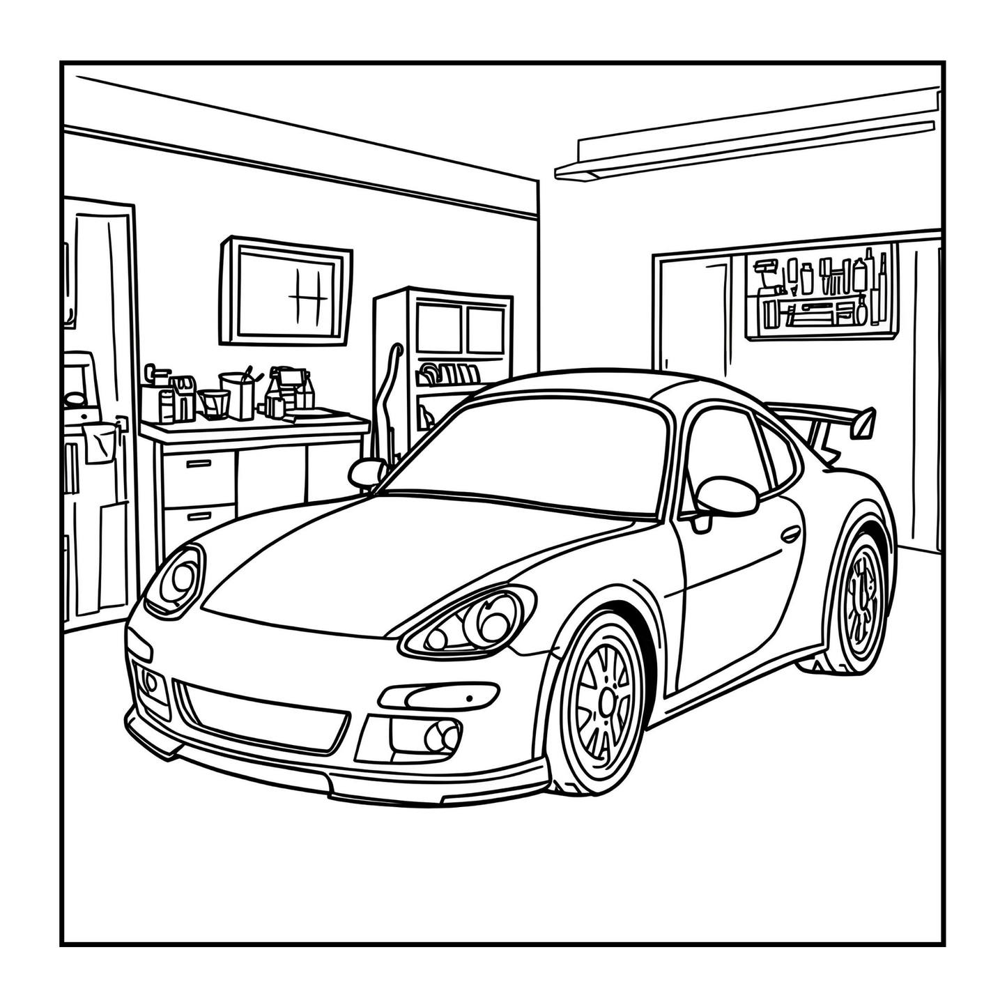 Modified Cars Coloring Book for Adults Men Women Kids Boys Girls Teens Gift Modified Exotic Racing Cars Drift Cars Coloring Activity Book