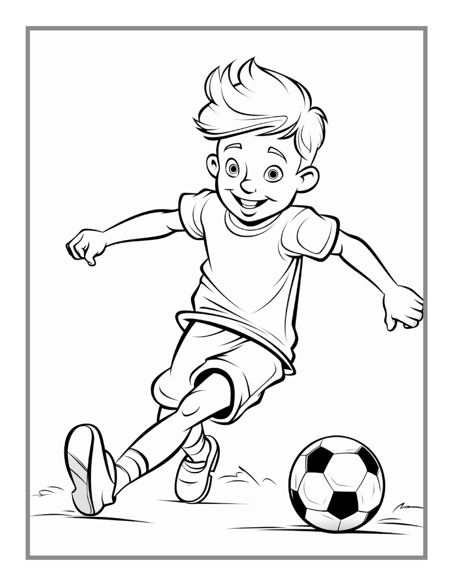 Soccer Football Player Coloring Book Holiday Birthday Gift for Adults Kids Men Boys Teens Youth 50 Pages Soccer Fan Coloring Activity Sheets