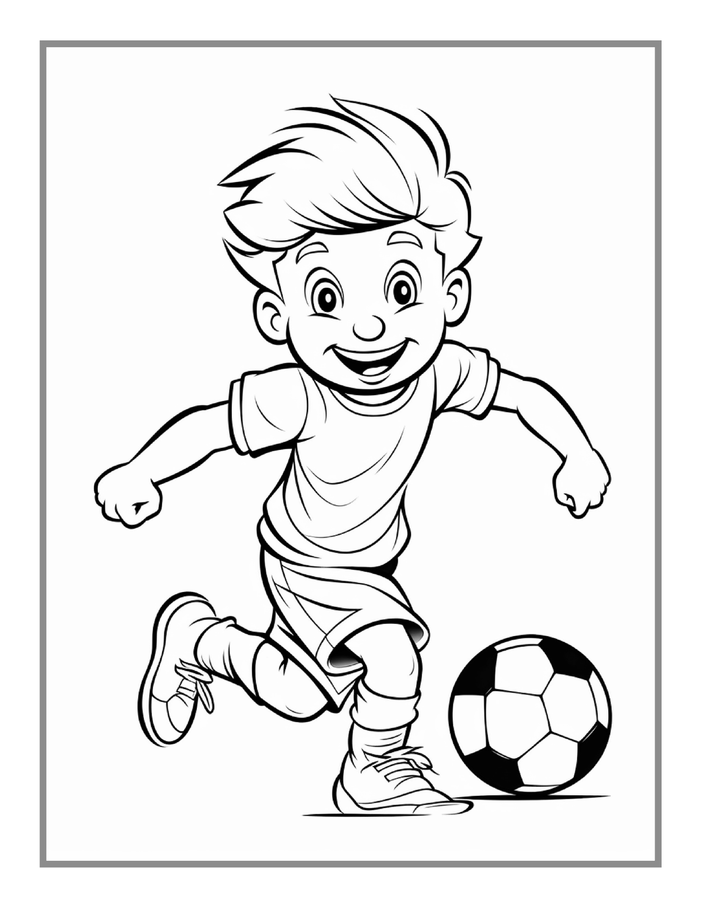 Soccer Football Player Coloring Book Holiday Birthday Gift for Adults Kids Men Boys Teens Youth 50 Pages Soccer Fan Coloring Activity Sheets