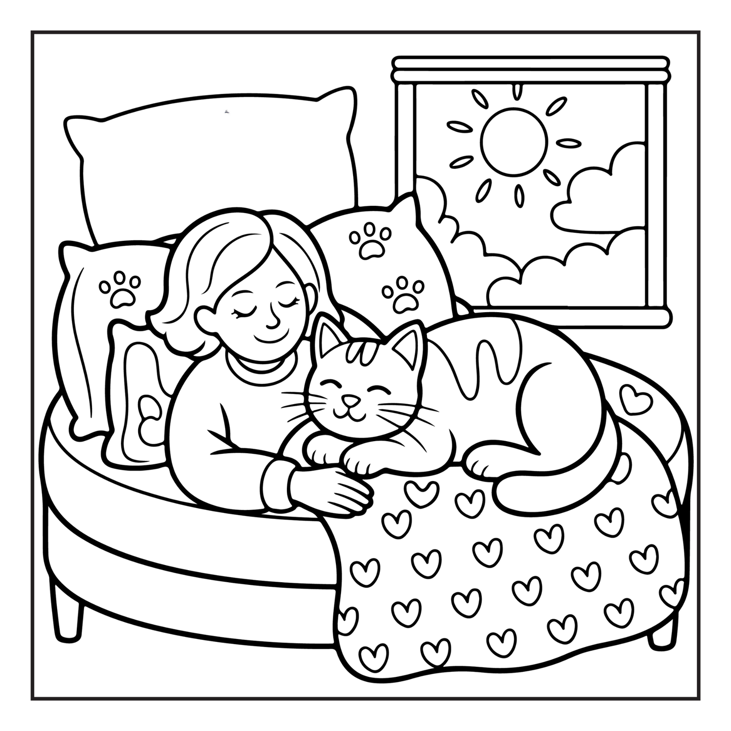 Cute Cat Mom Coloring Book for Adults Men Women Kids Boys Girls Young Teens Cozy Kitten Kitty Mom Coloring Activity Book for Cat Lovers