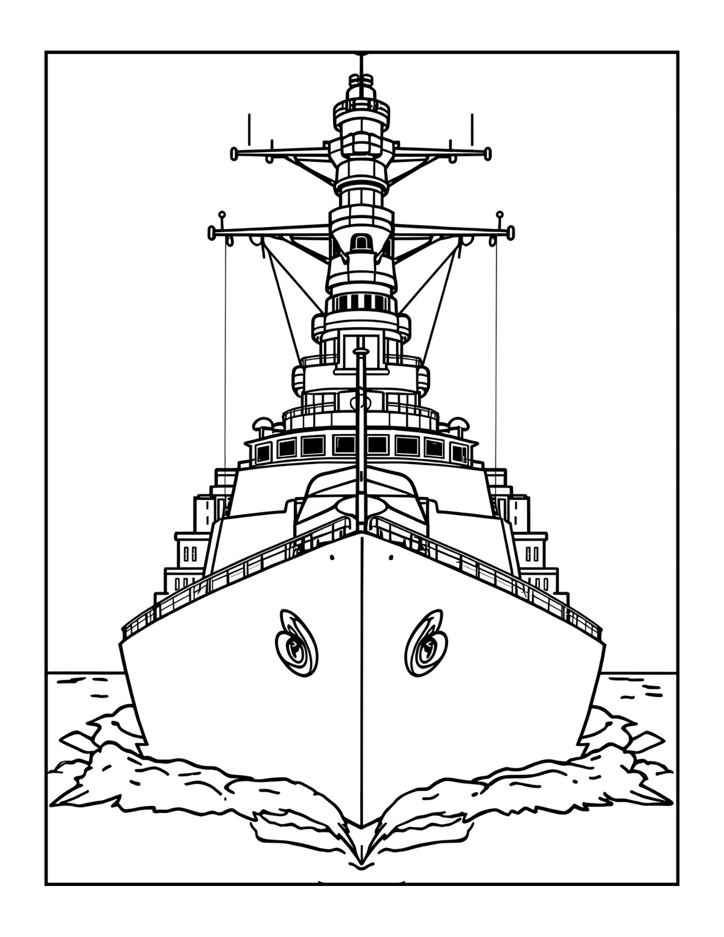 Navy Ship Coloring Book for Adults Men Women Kids Boys Girls Teens Military Navy Coloring Pages Children Navy Carrier Ship Coloring Sheets