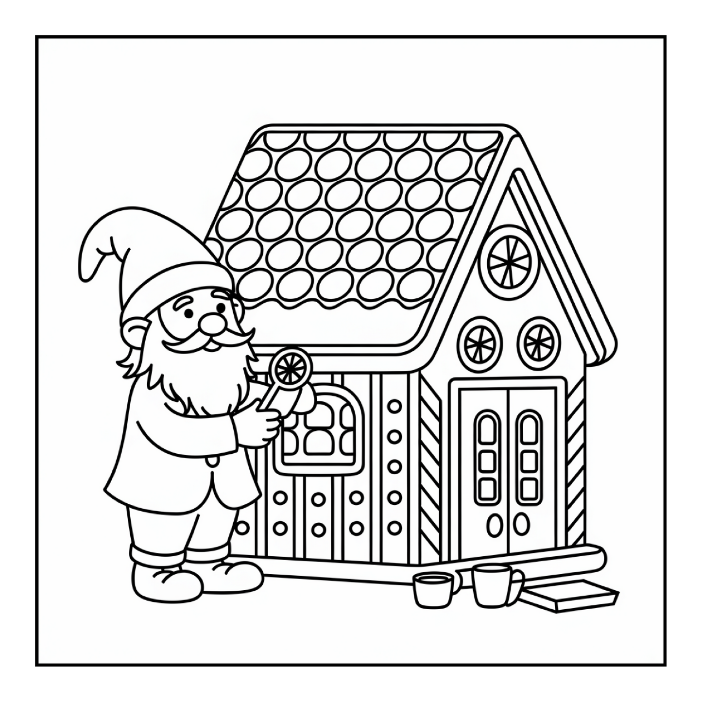 Cozy and Comfy Garden Gnomes Coloring Book Gift for Adults Men Women Kids Young Boys Girls Teens Cute Enchanted Gnome Coloring Pages Book