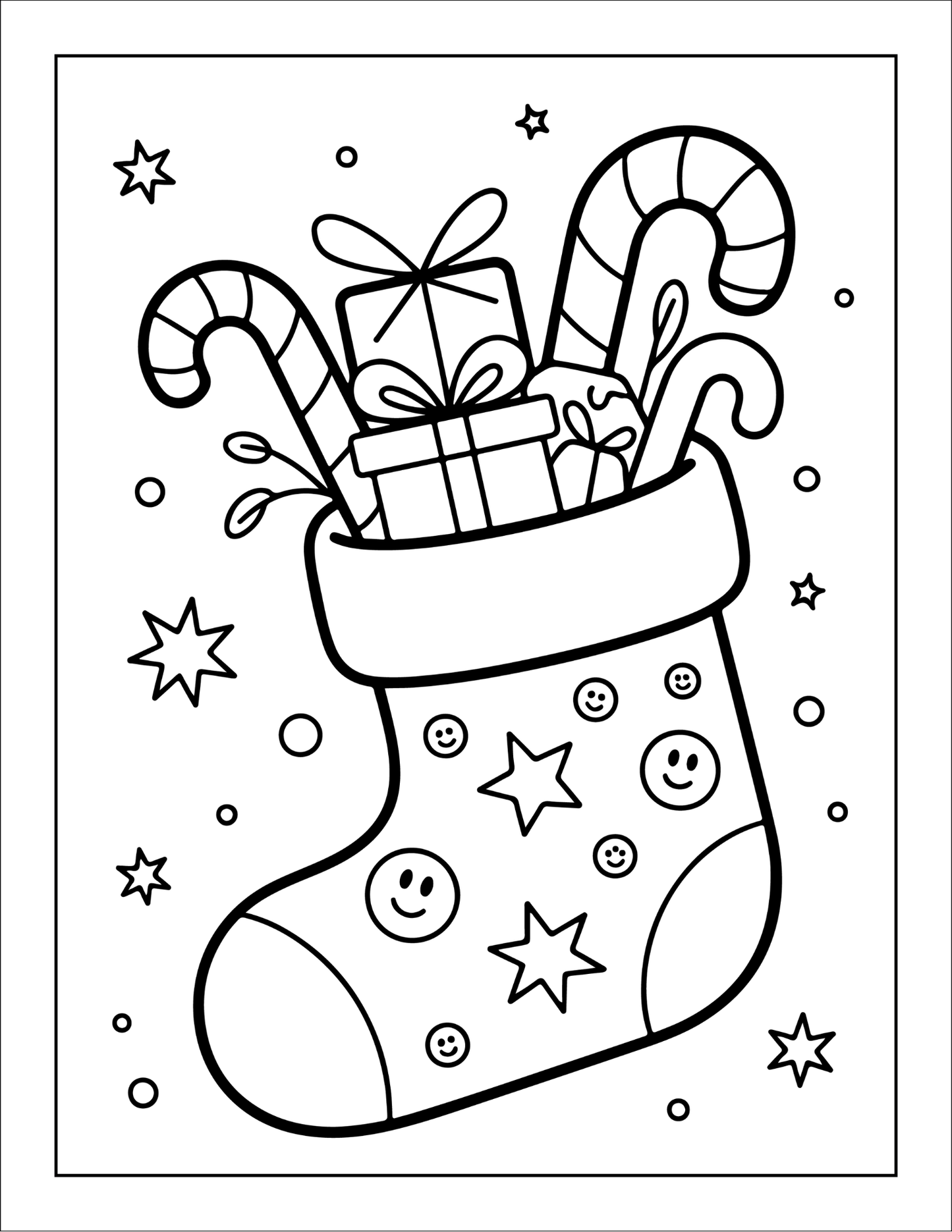 Kawaii Cozy Christmas Coloring Book for Adults Kids Boys Girls Teens Cute Festive Winter Season Holiday Coloring Pages for Children
