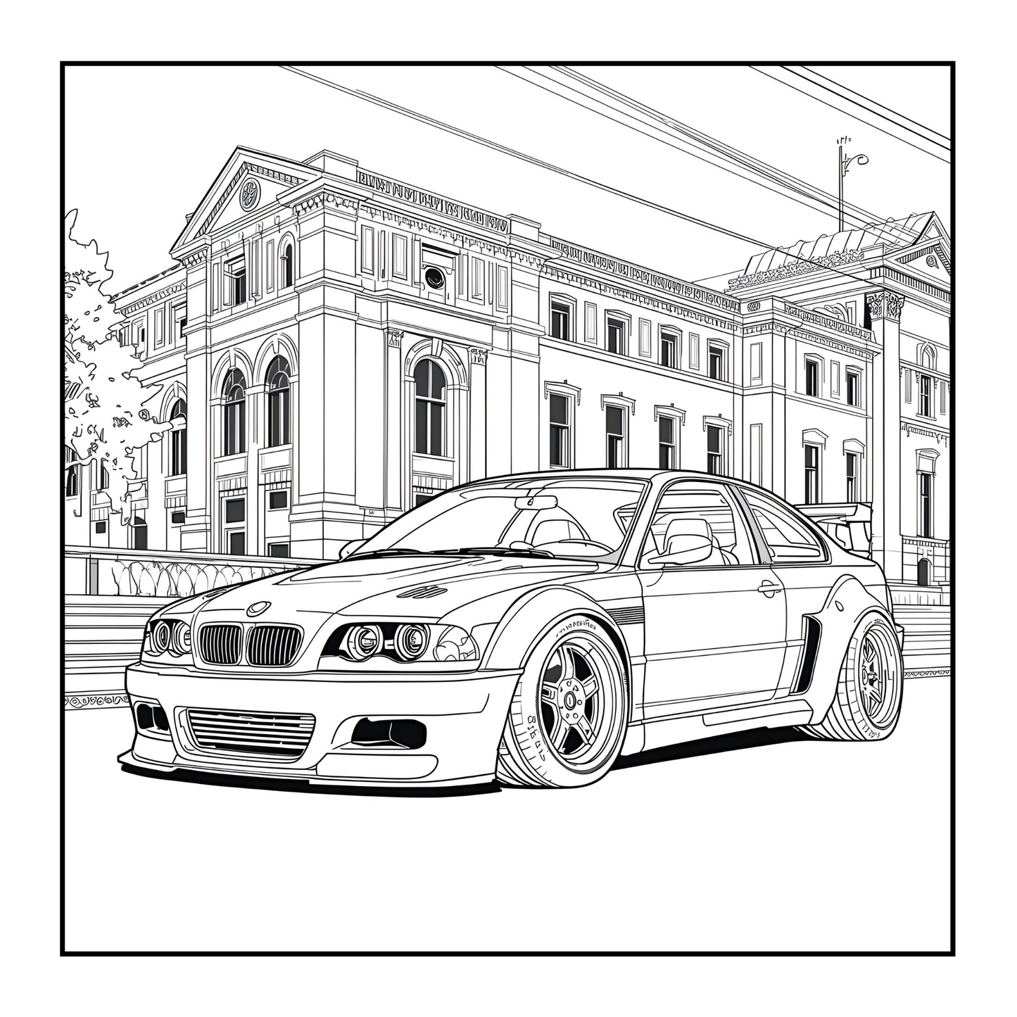 Modified Cars Coloring Book for Adults Men Women Kids Boys Girls Teens Bold Easy Simple Cars Coloring Book Drift Cars Coloring Activity Book