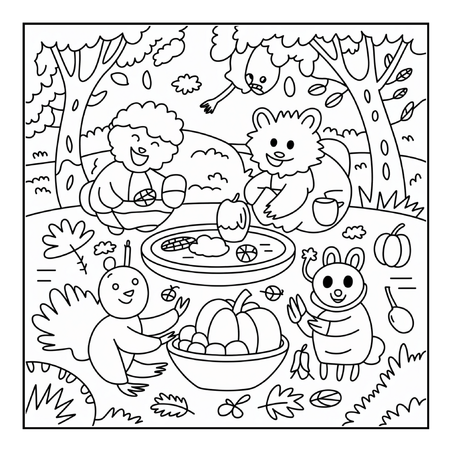 Cute and Cozy Fall Days Vibes Coloring Book for Adults Men Women Kids Boys Girls Teens Super Cute Simple Fall Bold and Easy Coloring Book