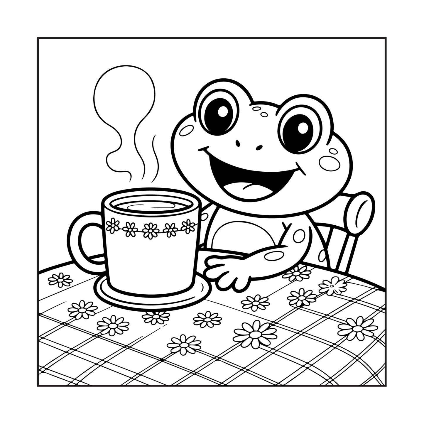 Cute Cozy Frog Froggy Days Coloring Book Gift Adults Men Women Kids Boys Girls Teens Cool Kawaii Whimsical Frog Toad Animal Coloring Book