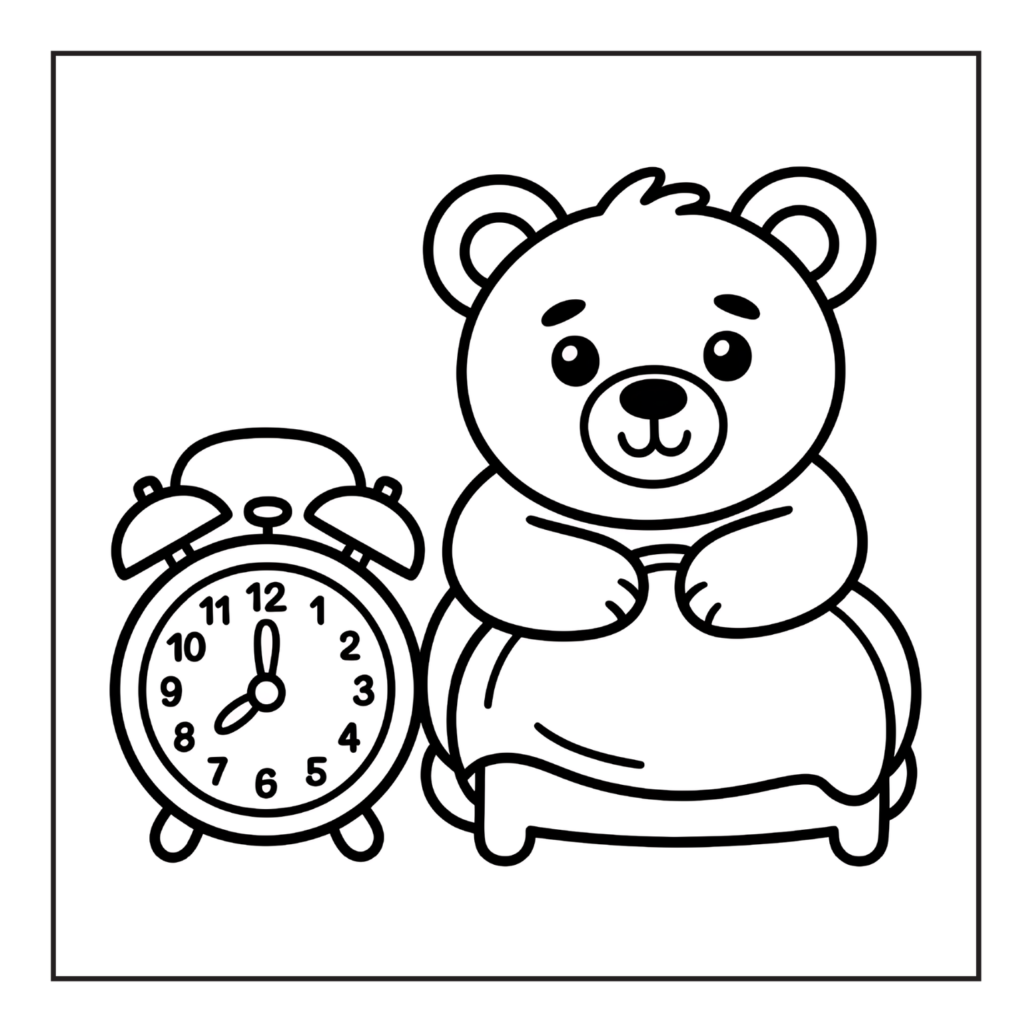 Cute Brown Bear Coloring Book Gift for Adults Kids Men Women Young Boys Girls Teens Cool Cozy Teddy Bear Coloring Activity Book for Children