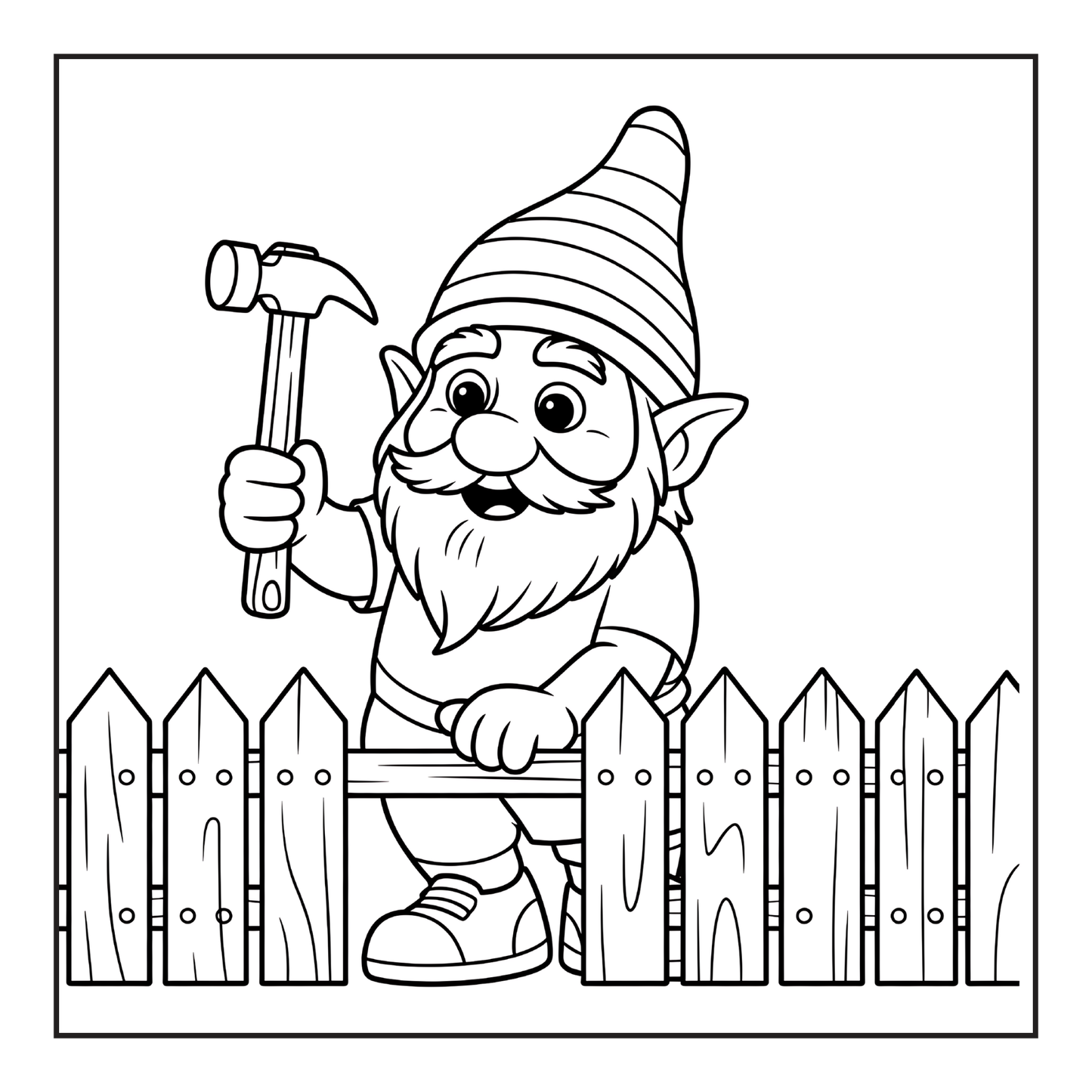Bold Easy Simple Whimsical Gnome Coloring Sheets Cozy and Comfy Garden Gnomes Coloring Book Gift for Adults Men Women Kids Boys Girls Teens