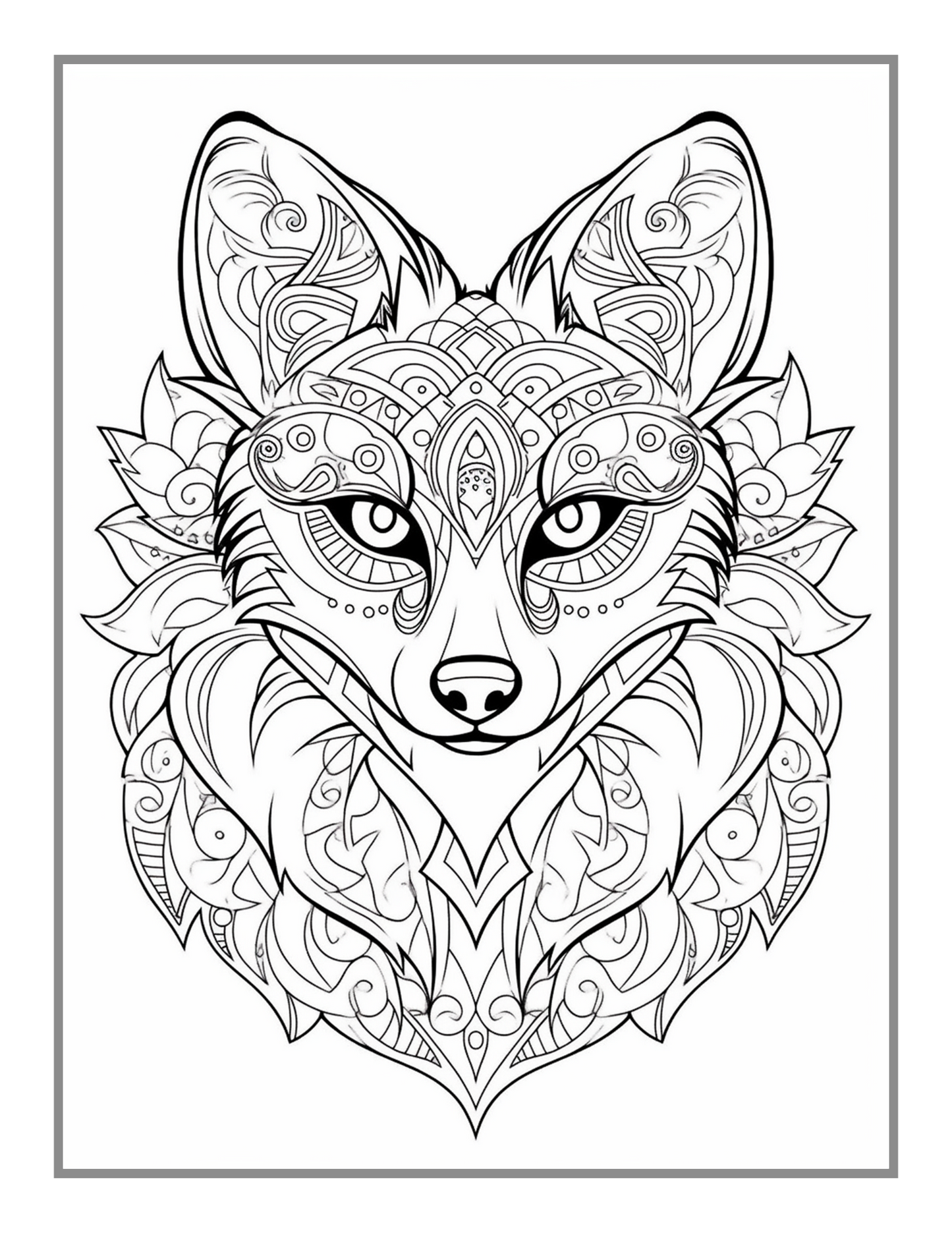 Bold and Easy Animal Mandala Coloring Book Gift for Adults Kids Men Women Boys Girls Teens Youth 50 Pages Animal Mandala Coloring Book