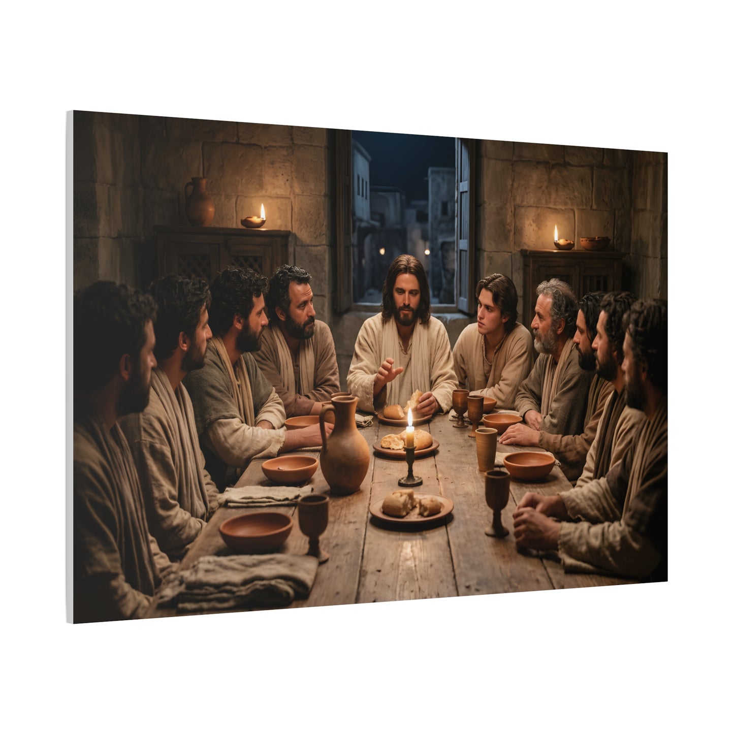 Cool Last Supper Canvas Wall Art Print Large Religious Biblical Faith Home Decor Christian Wall Art Ready to Hang for Living Room