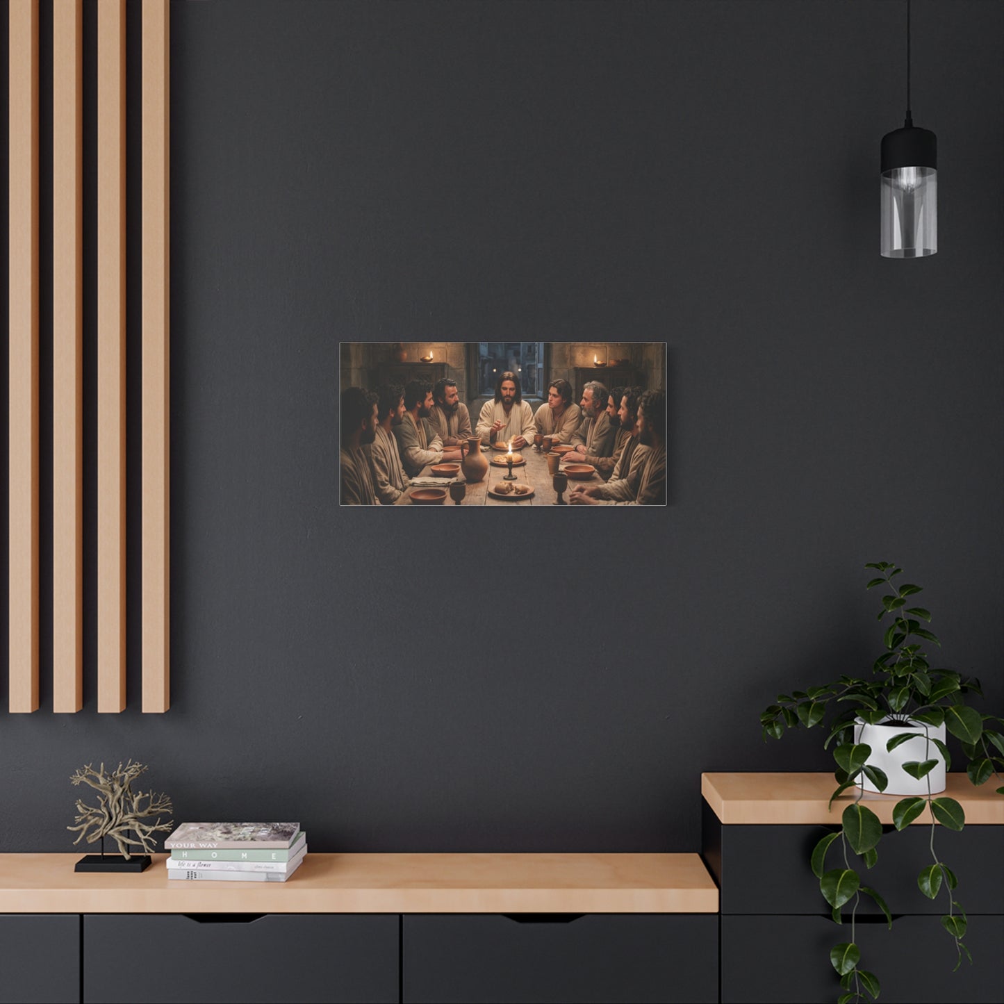 Cool Last Supper Canvas Wall Art Print Large Religious Biblical Faith Home Decor Christian Wall Art Ready to Hang for Living Room