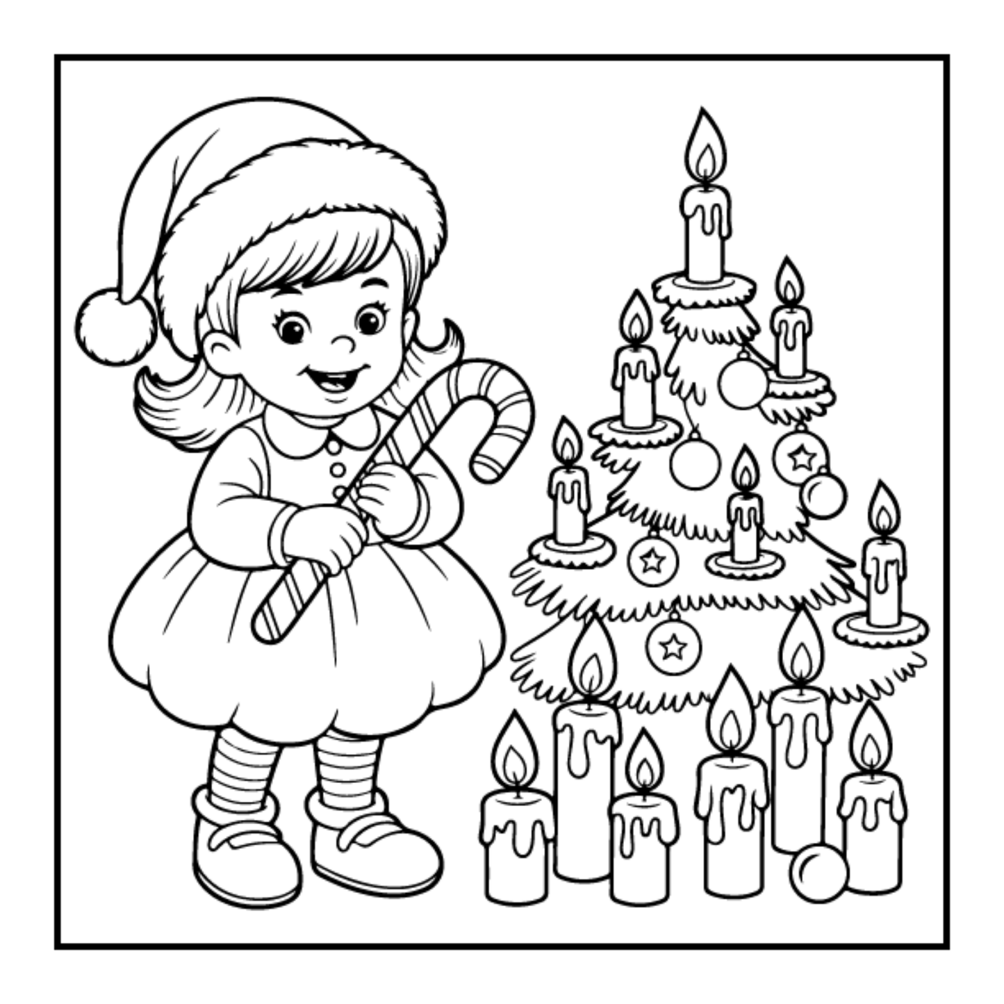 Kawaii Cozy Christmas Coloring Book for Adults Kids Boys Girls Teens Bold and Easy Holiday Season Merry Christmas Activity Coloring Sheets