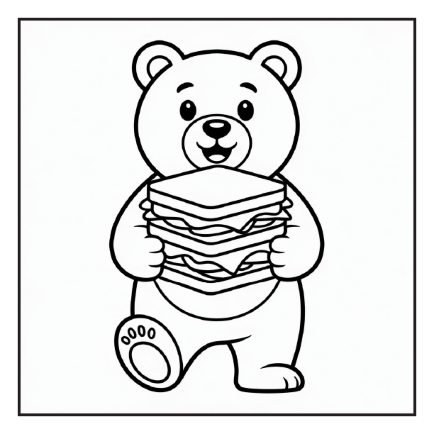 Cute Brown Bear Coloring Book Gift for Adults Kids Men Women Young Boys Girls Teens Cool Cozy Teddy Bear Coloring Activity Book