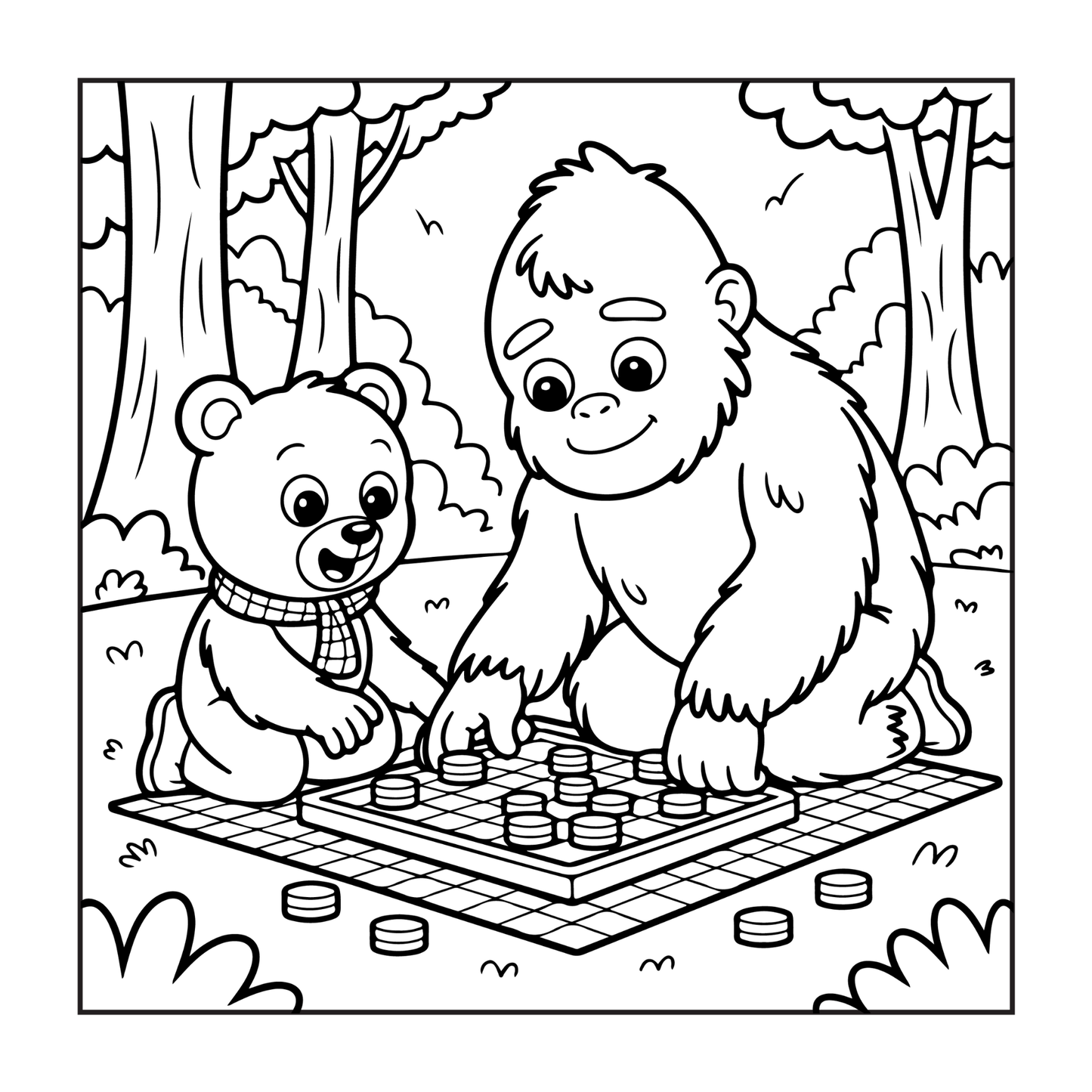 Cute Bigfoot Sasquatch Coloring Book Gift for Adults Kids Boys Girls Teens Cool Funny Bigfoot Mythical Creature Coloring Activity Book
