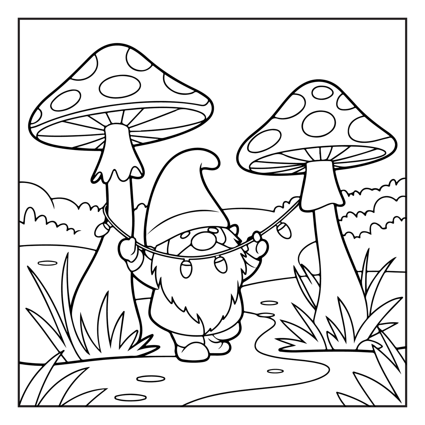 Bold Easy Simple Whimsical Gnome Coloring Sheets Cozy and Comfy Garden Gnomes Coloring Book Gift for Adults Men Women Kids Boys Girls Teens