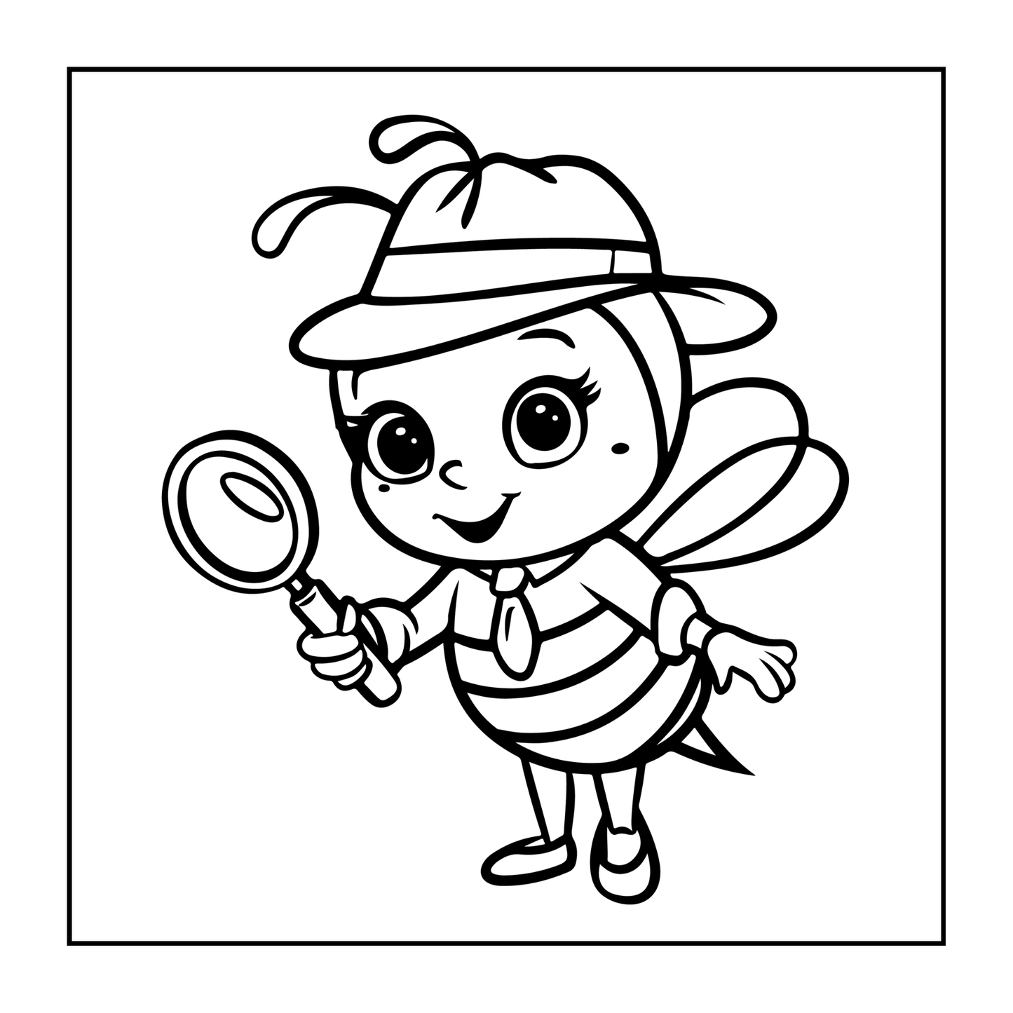 Cute Kawaii Honey Bee Coloring Book Gift for Kids Boys Girls Teens 50 Pages Single Sided Honey Bee Themed Coloring Activity Book