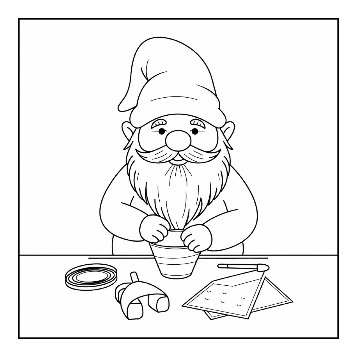 Cute Enchanted Gnome Coloring Pages Book Cozy and Comfy Garden Gnomes Coloring Book Gift for Adults Men Women Kids Young Boys Girls Teens
