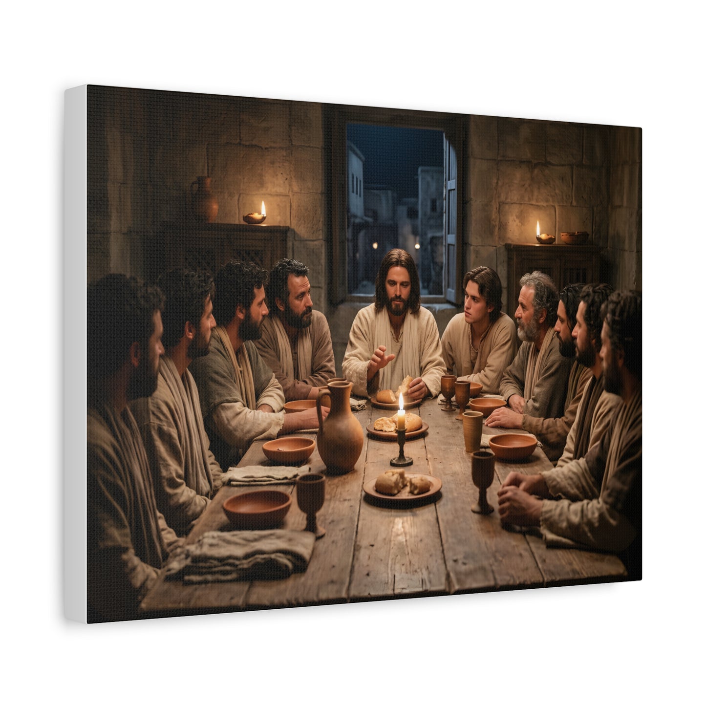 Cool Last Supper Canvas Wall Art Print Large Religious Biblical Faith Home Decor Christian Wall Art Ready to Hang for Living Room