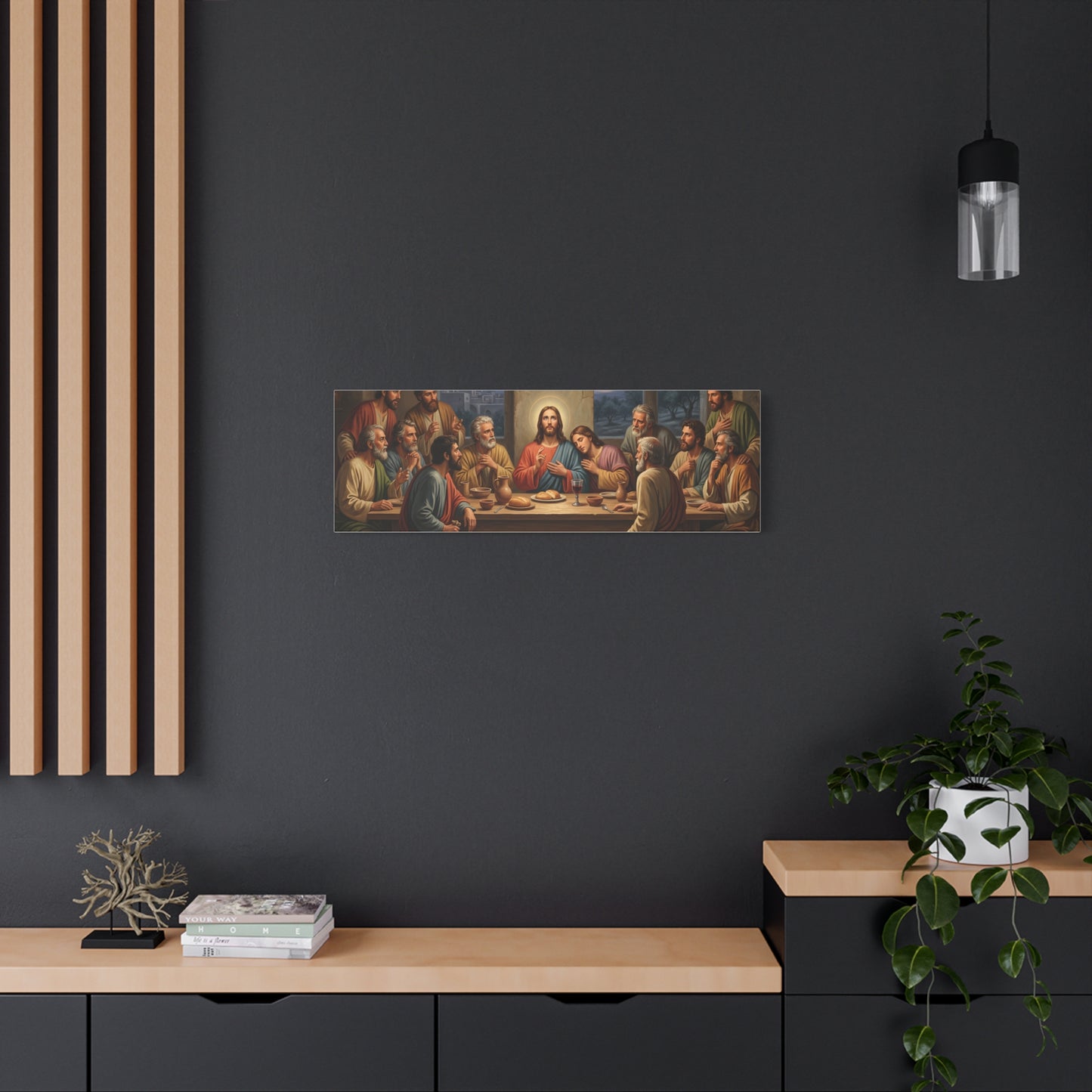 Cool Last Supper Canvas Wall Art Print Large Religious Biblical Faith Home Decor Christian Wall Art Ready to Hang for Living Room