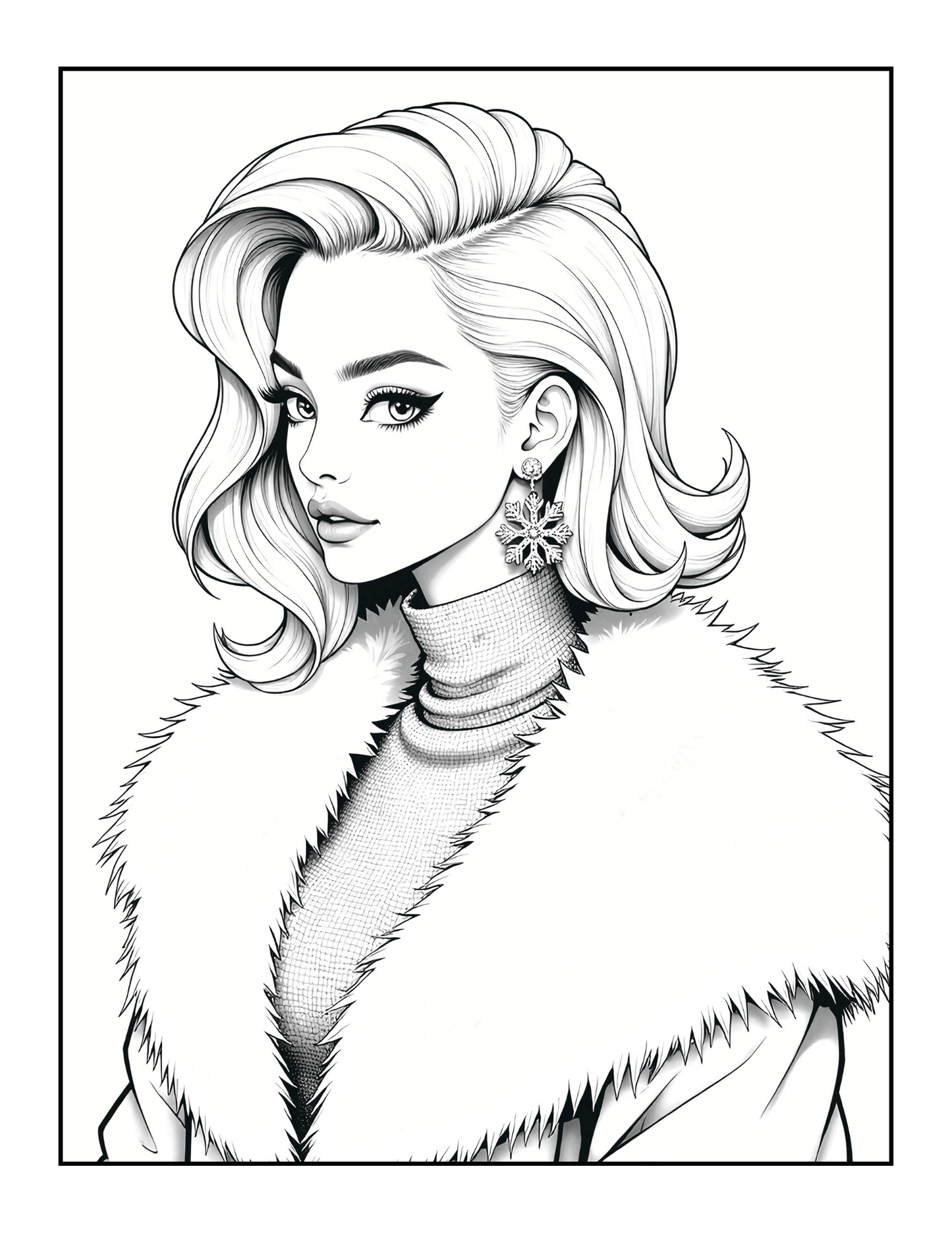 50 Pages Single Sided Cute Japanese Anime Manga Fashion Model Girls Coloring Book Gift for Adults Men Women Kids Young Boys Girls Teens