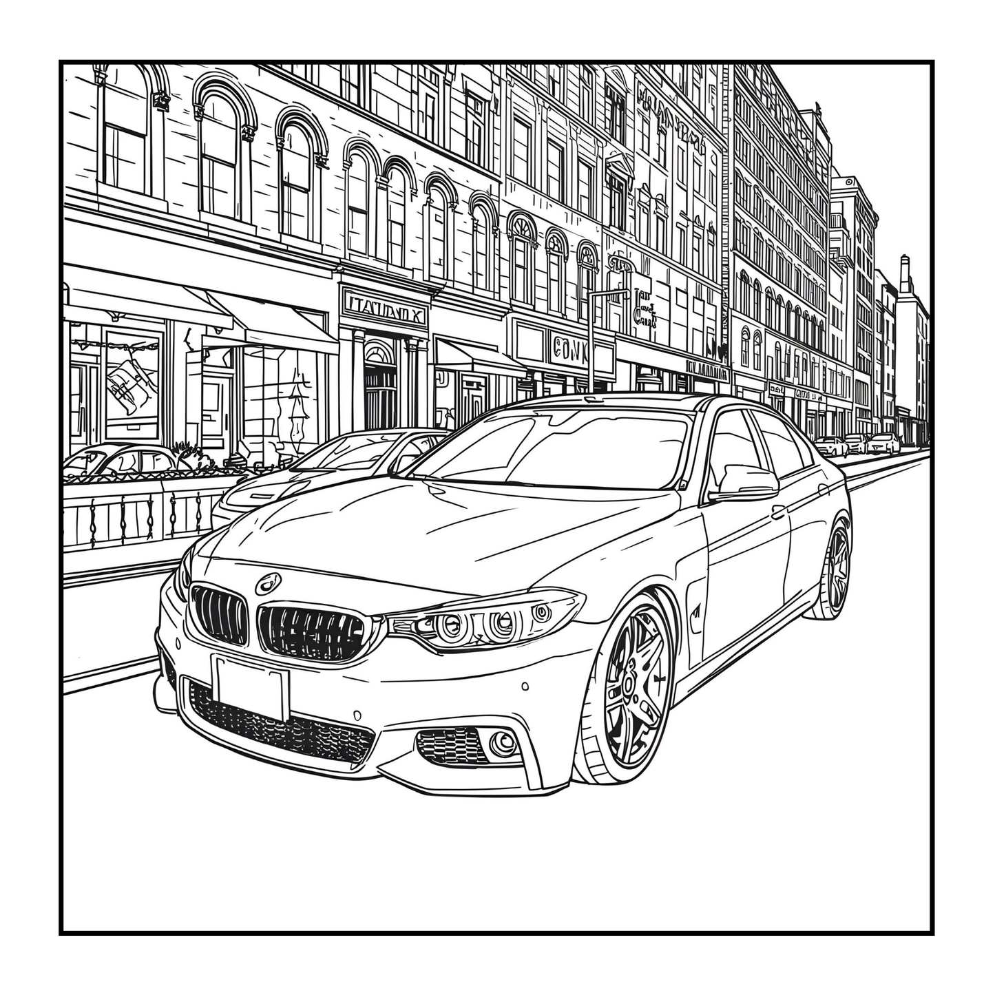 Modified Cars Coloring Book for Adults Men Women Kids Boys Girls Teens Drift Cars Coloring Activity Book Gift Modified Exotic Racing Cars