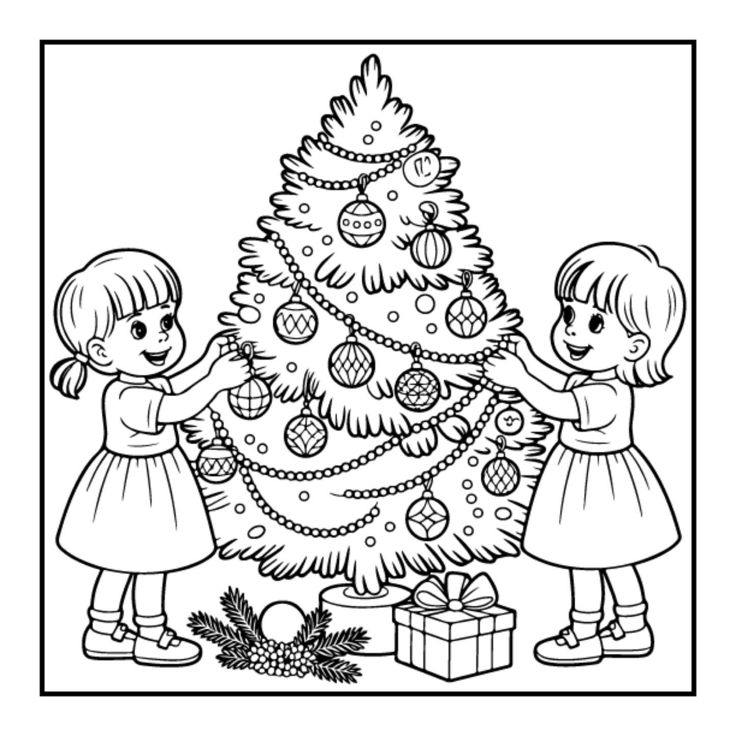 Kawaii Cozy Christmas Coloring Book for Adults Kids Boys Girls Teens Bold and Easy Merry Christmas Activity Coloring Sheets Winter Season