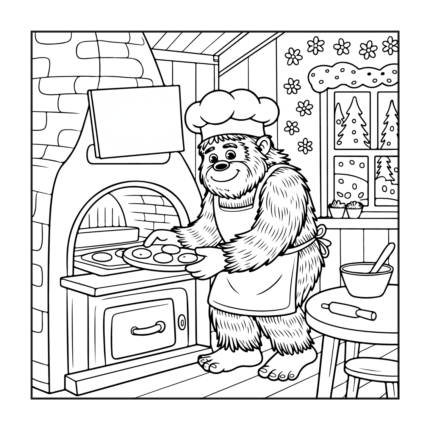 Cute Bigfoot Sasquatch Coloring Book Gift for Adults Kids Boys Girls Teens Bold and Easy Stress Relief Bigfoot Coloring Book