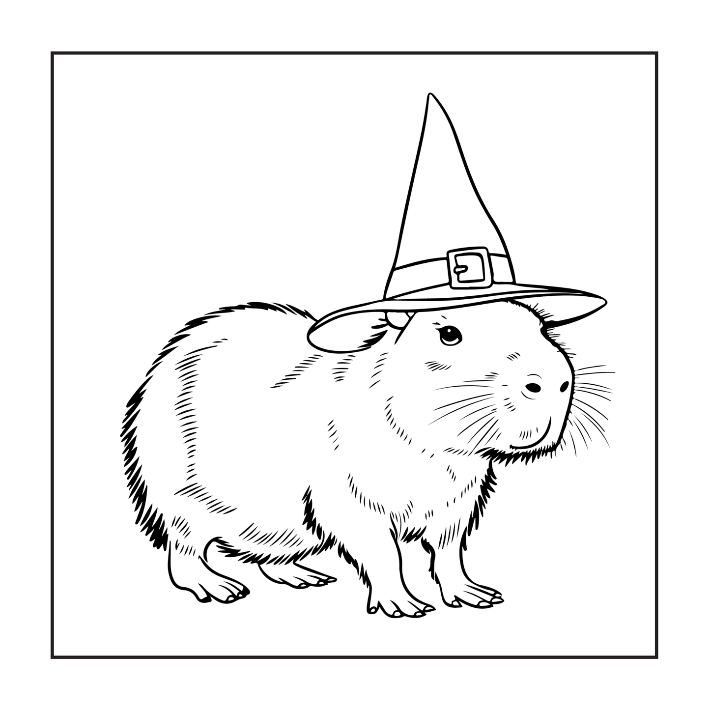 Funny Cute Capybara Animal Coloring Book Gift for Adults Kids Boys Girls Teens 50 Pages Single Sided Bold and Easy Capybara Coloring Pages