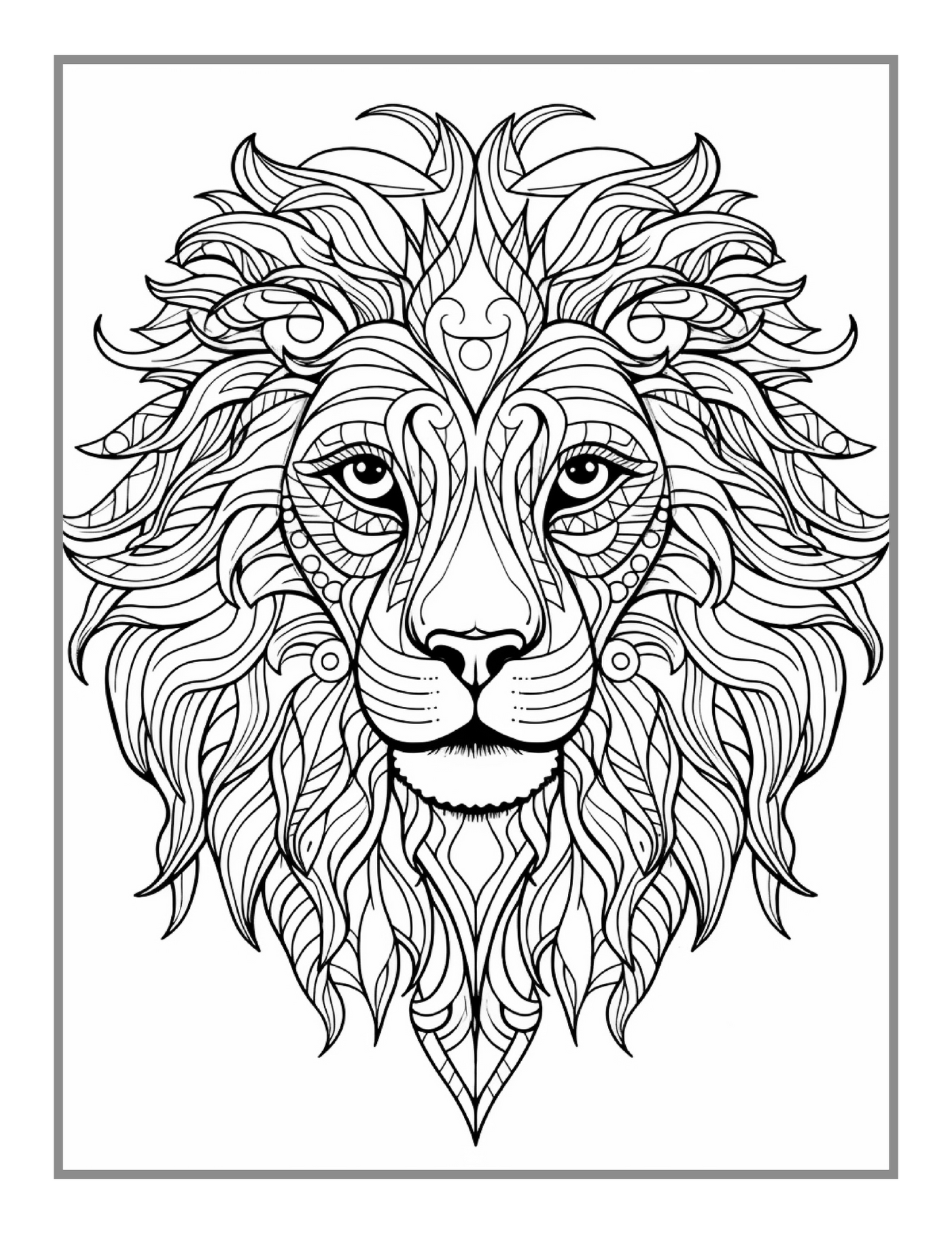 50 Pages Bold and Easy Animal Mandala Coloring Book Gift for Adults Kids Men Women Boys Girls Teens Youth Animal Mandala Coloring Book