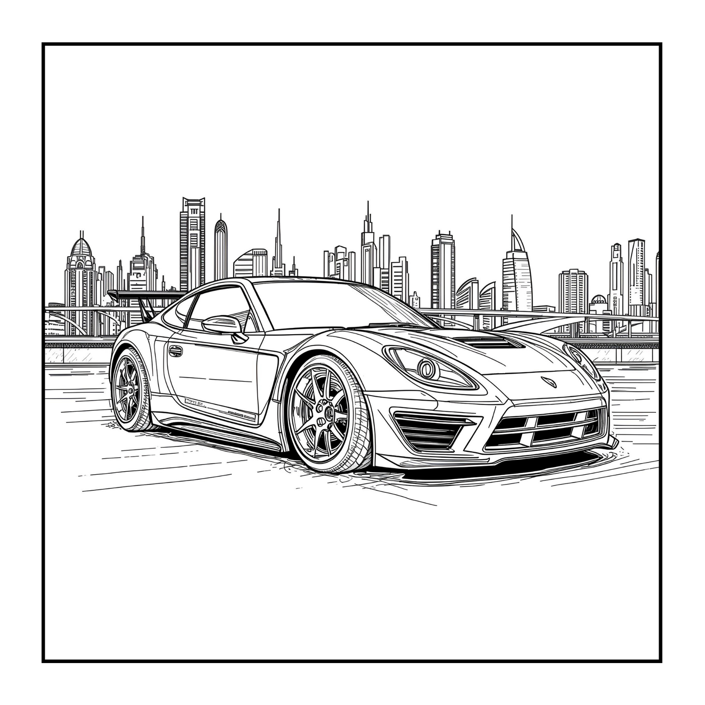 Modified Cars Coloring Book for Adults Men Women Kids Boys Girls Teens Drift Cars Coloring Activity Book Gift Modified Exotic Racing Cars