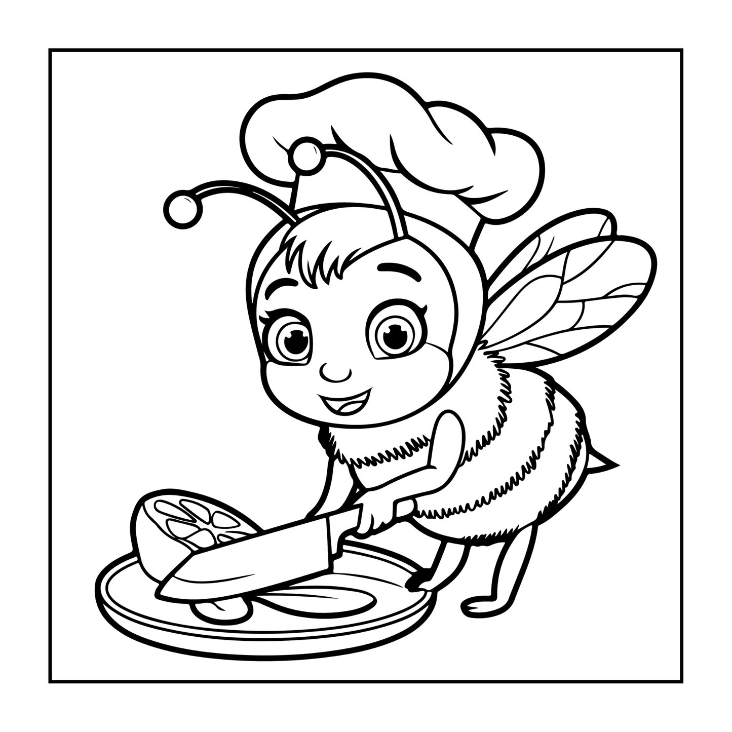 Cute Kawaii Honey Bee Coloring Book Gift for Kids Boys Girls Teens 50 Pages Single Sided Honey Bee Themed Coloring Activity Book