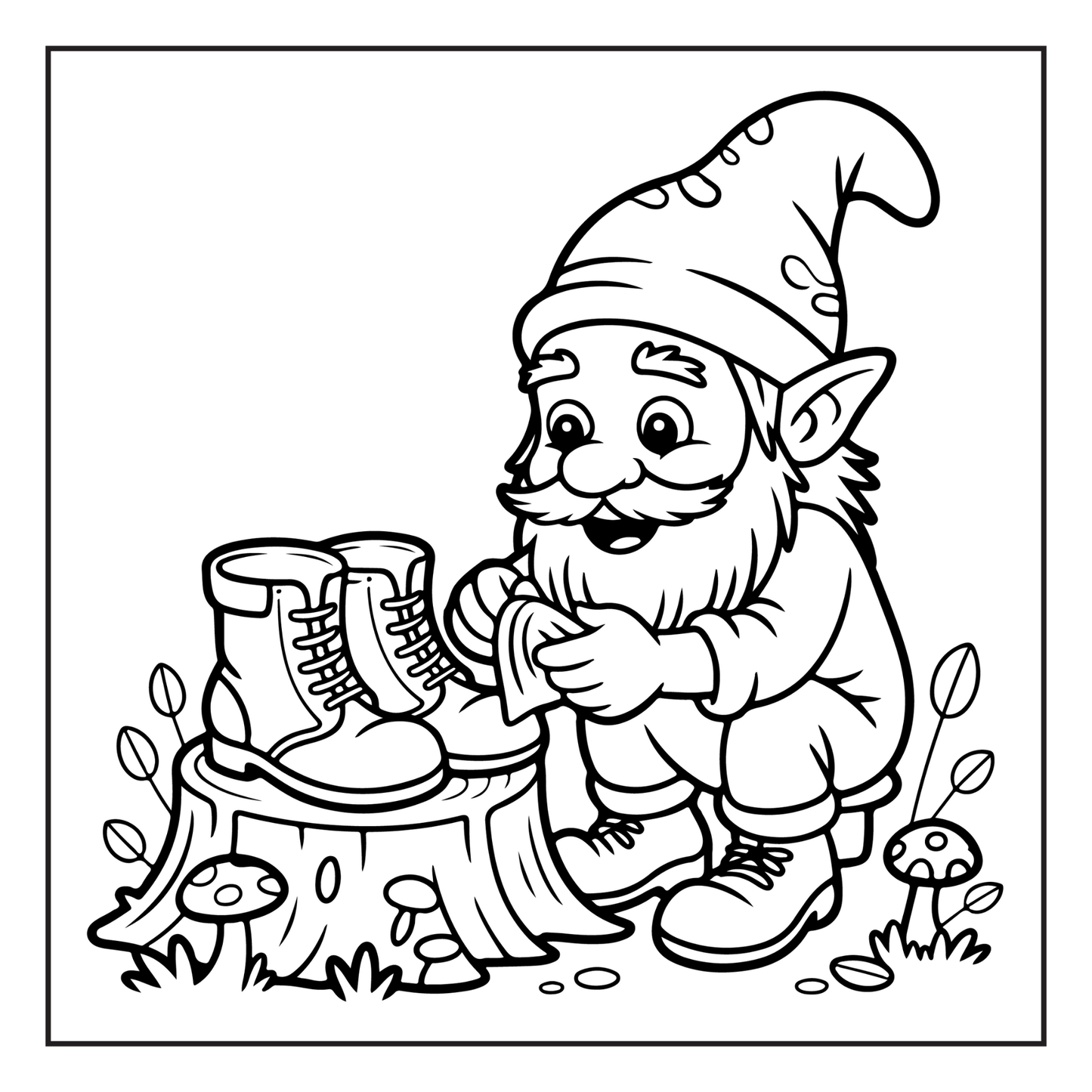 Cozy and Comfy Garden Gnomes Coloring Book Gift for Adults Men Women Kids Boys Girls Teens Bold Easy Simple Whimsical Gnome Coloring Sheets