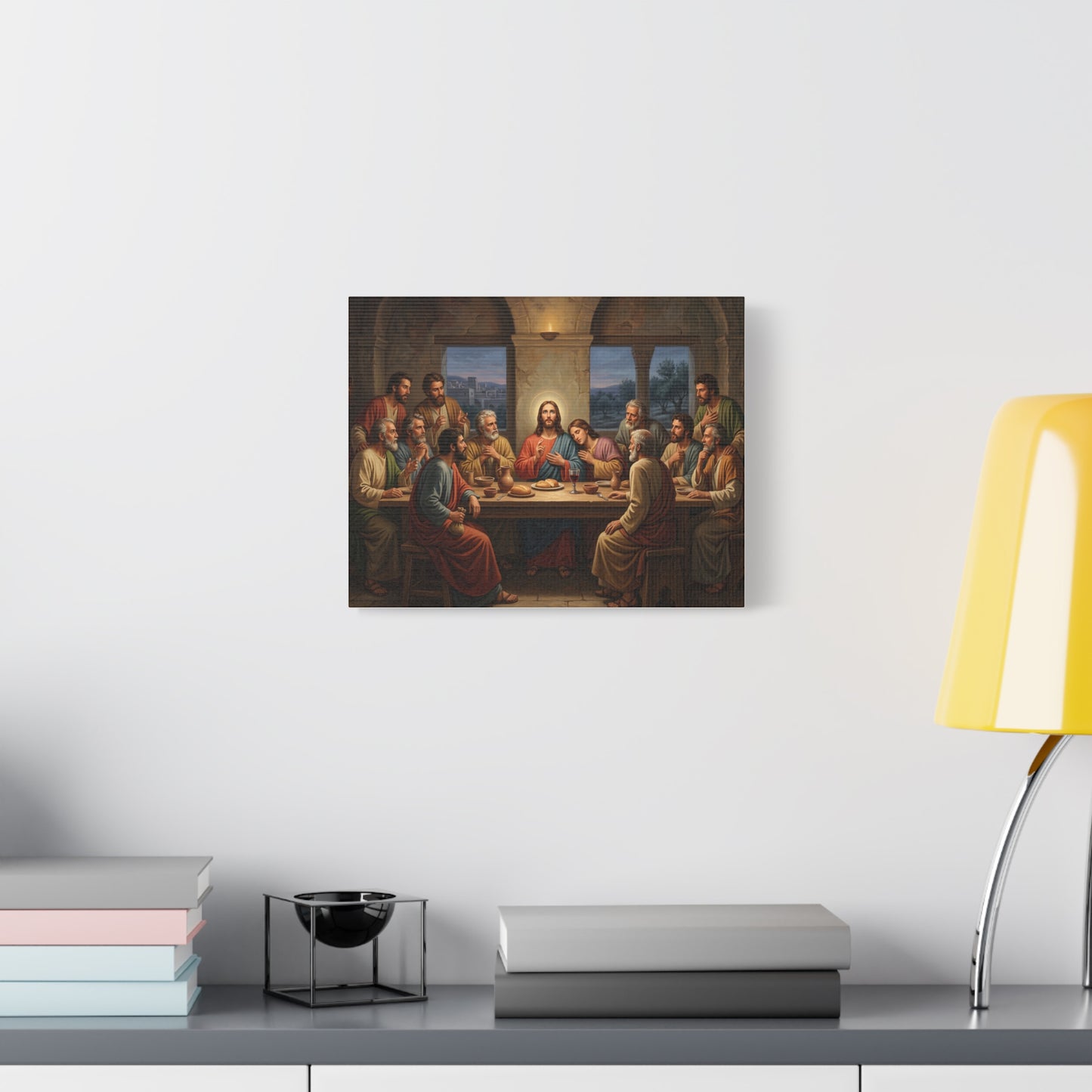 Cool Last Supper Canvas Wall Art Print Large Religious Biblical Faith Home Decor Christian Wall Art Ready to Hang for Living Room