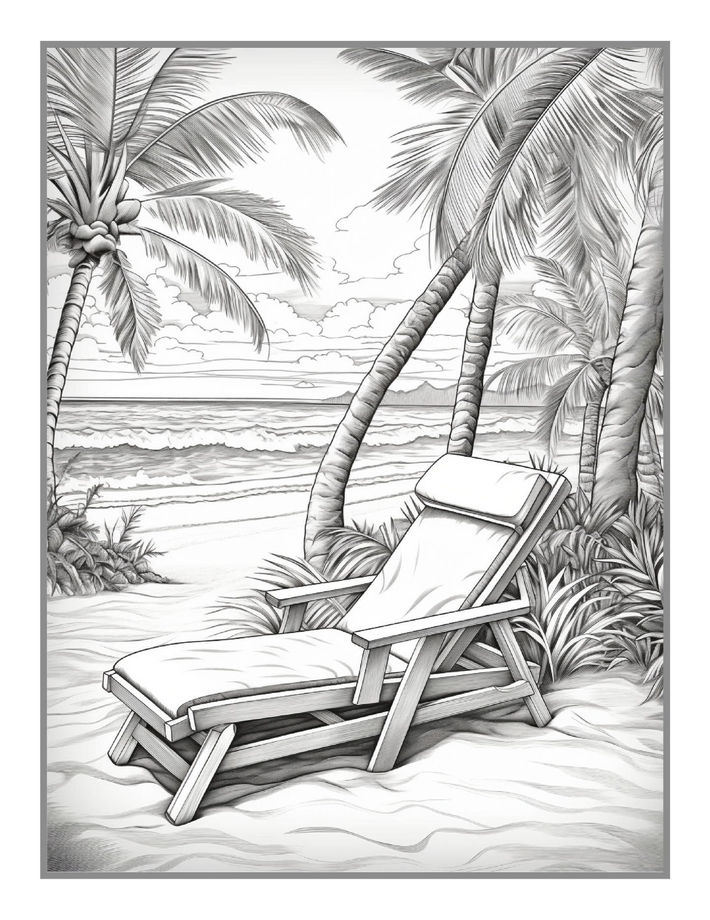 Tropical Beach Homes Coloring Book Birthday Holiday Gift for Adults Men Women Kids Boys Girls Teens 50 Pages Beach Life Coloring Activity